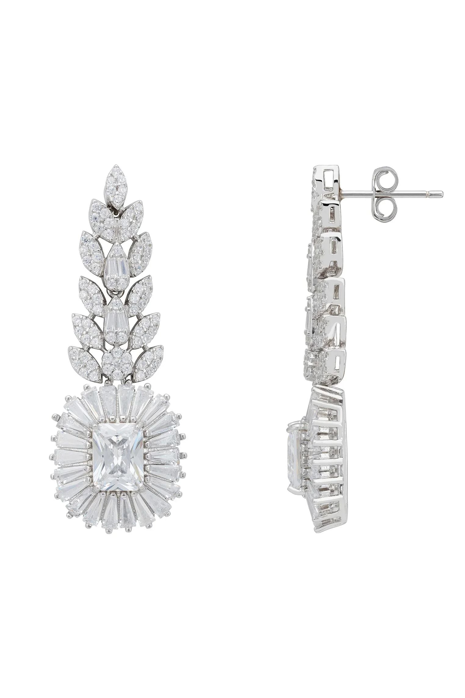 Push backing of the earrings.