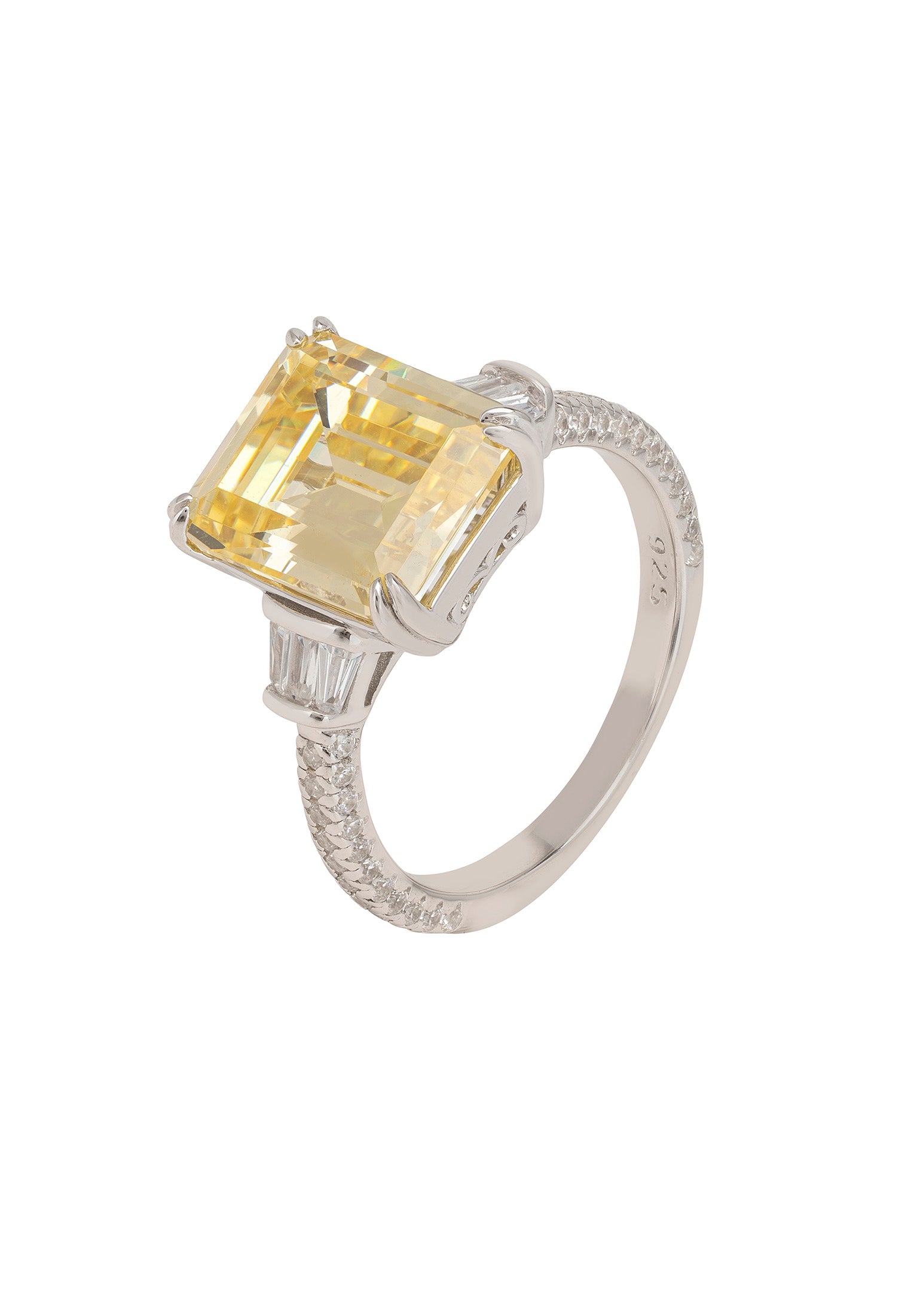 Felicity Cocktail Ring Lemon Topaz Silver