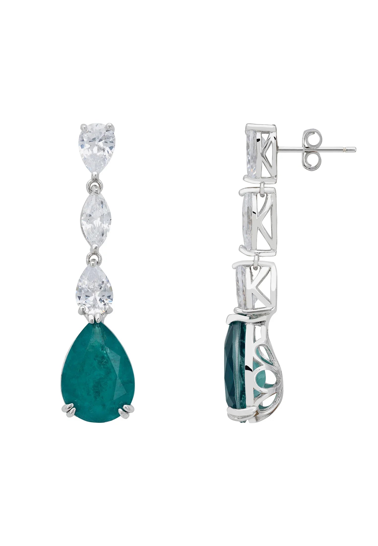 Push backing of the earrings.