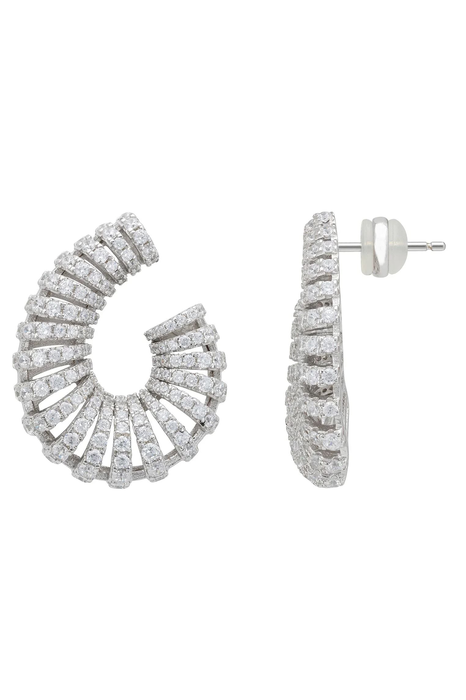 Push backing of the earrings.