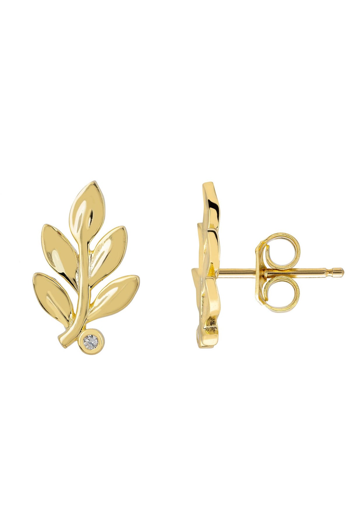 Push backing of the earrings.