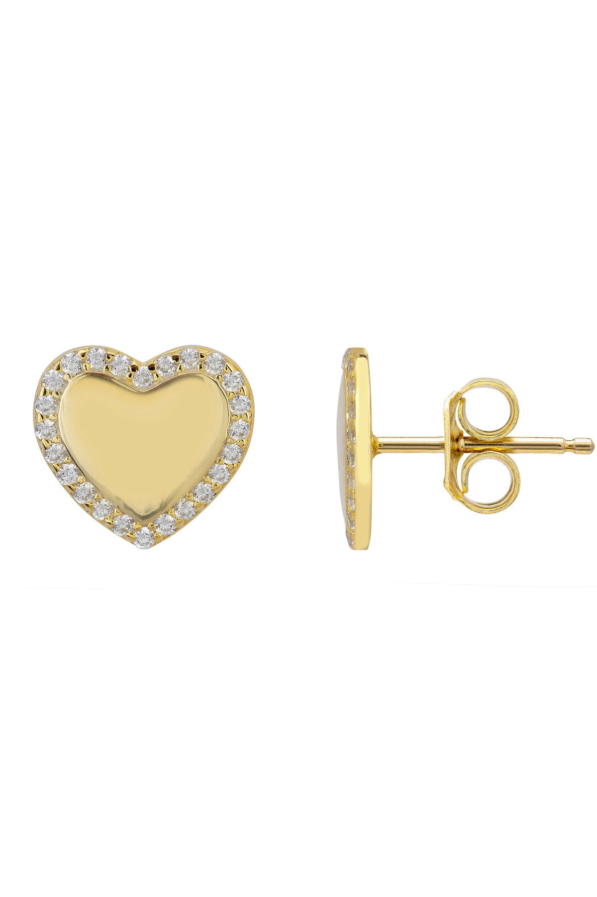 Push backing of the earrings.