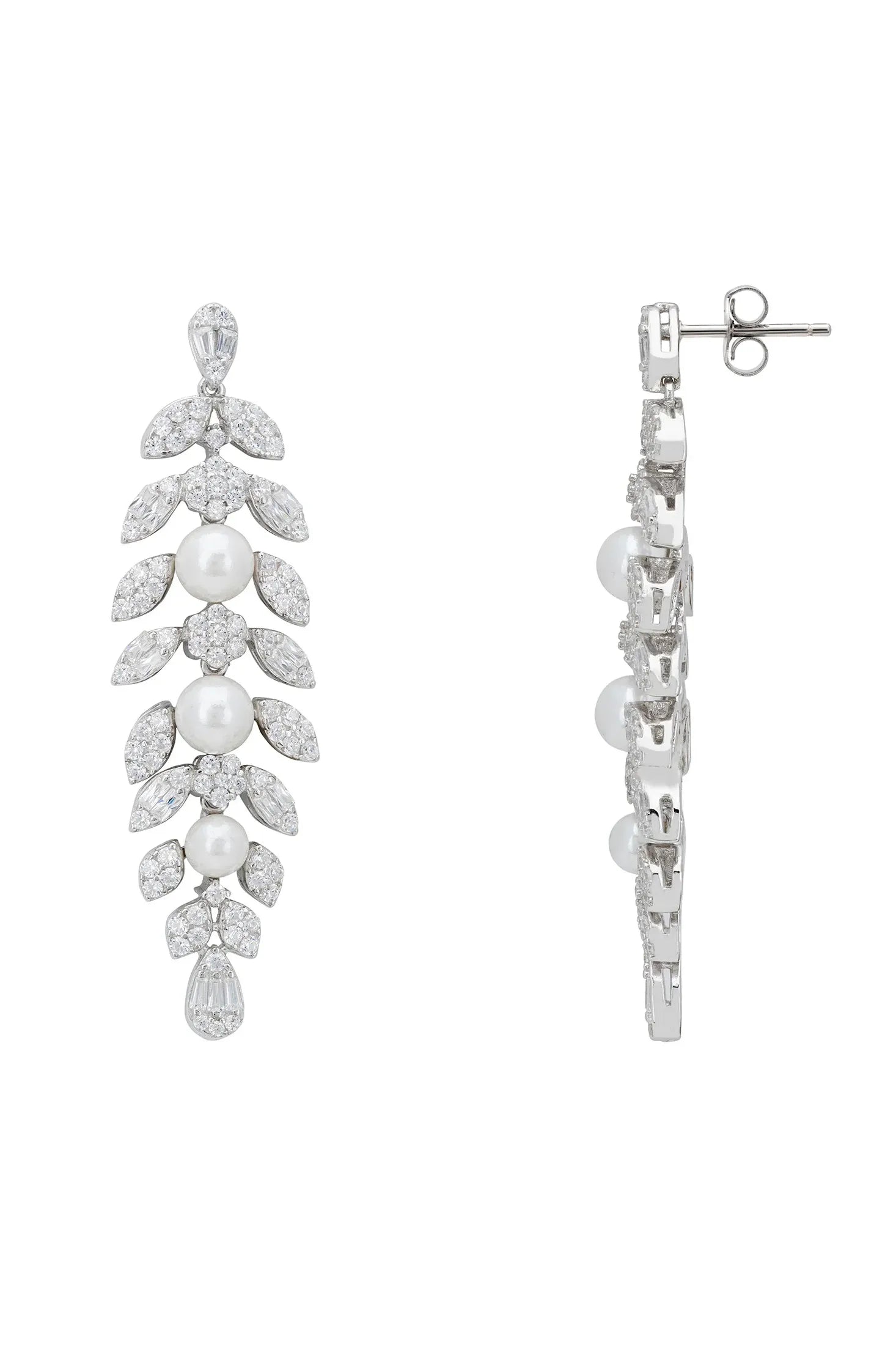 Push backing of the earrings.