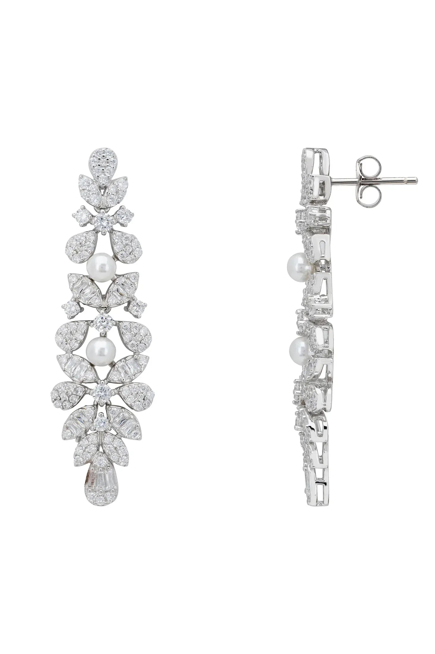 Push backing of the earrings.