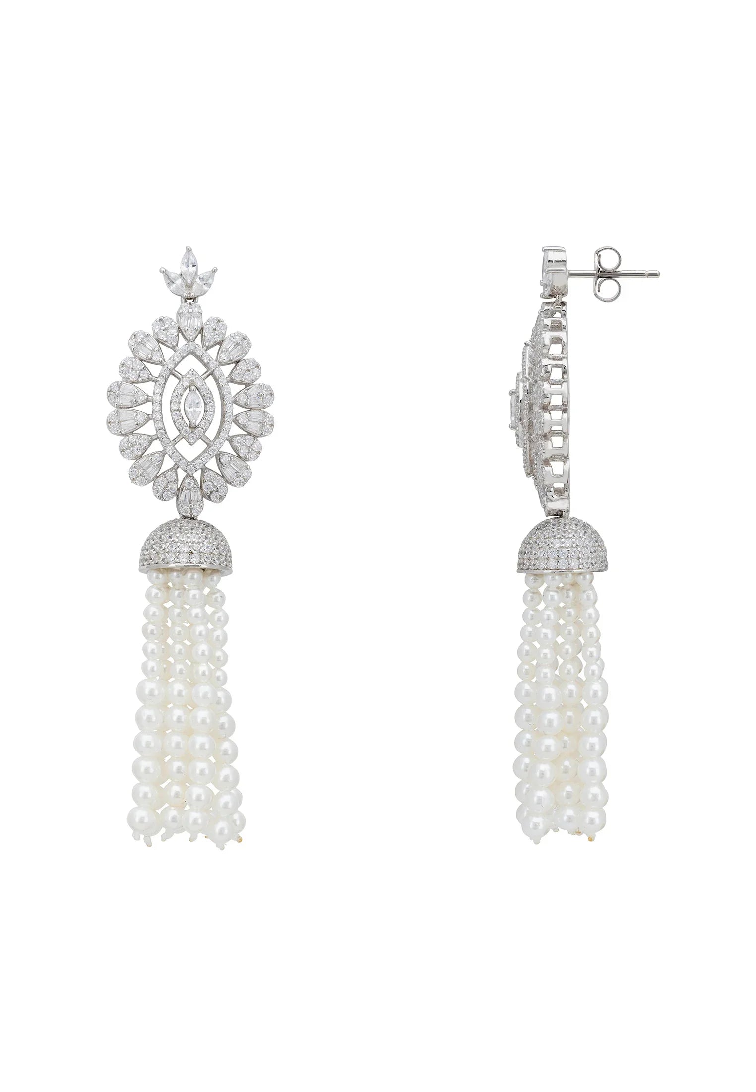 Push backing of the earrings.