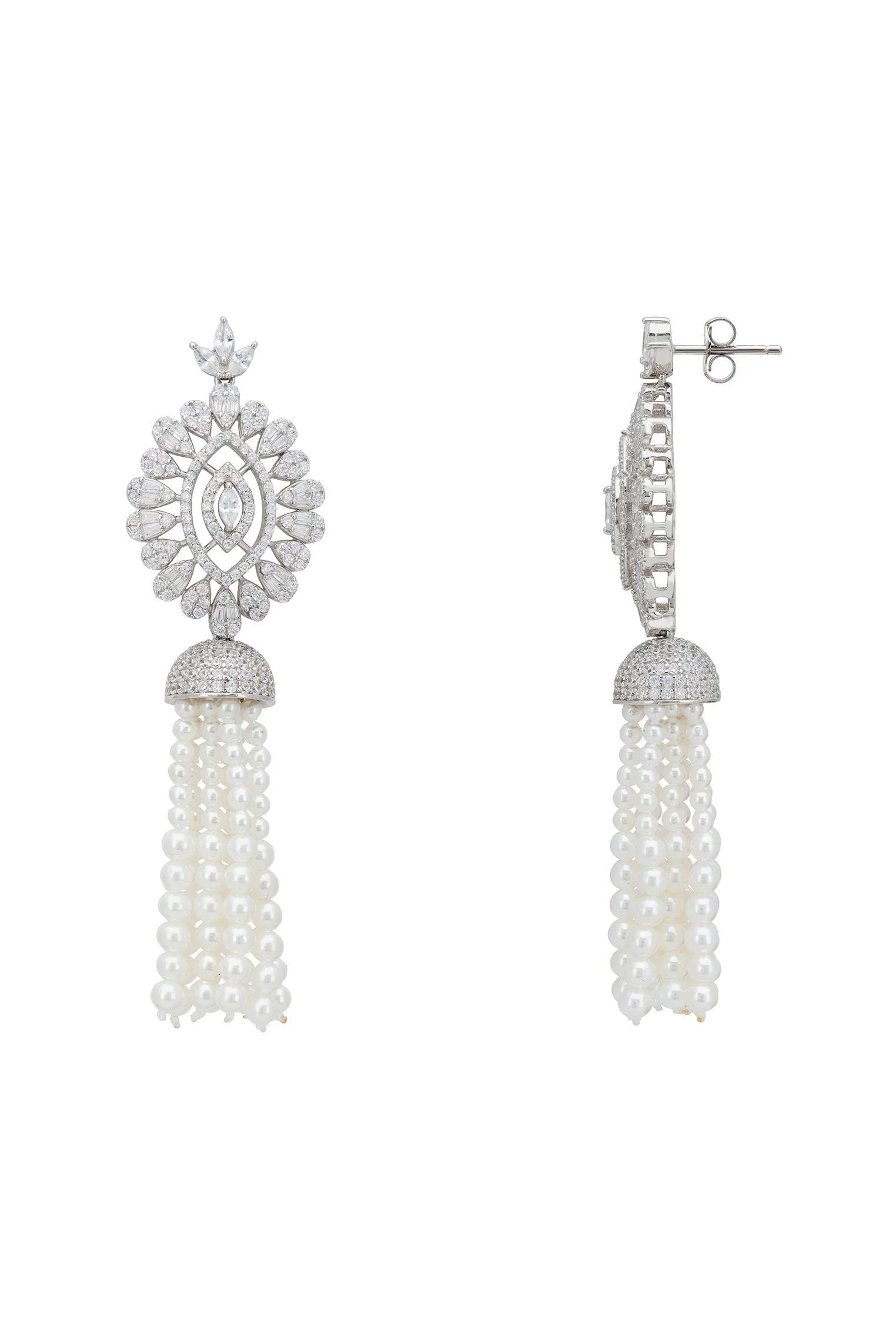 Push backing of the earrings.