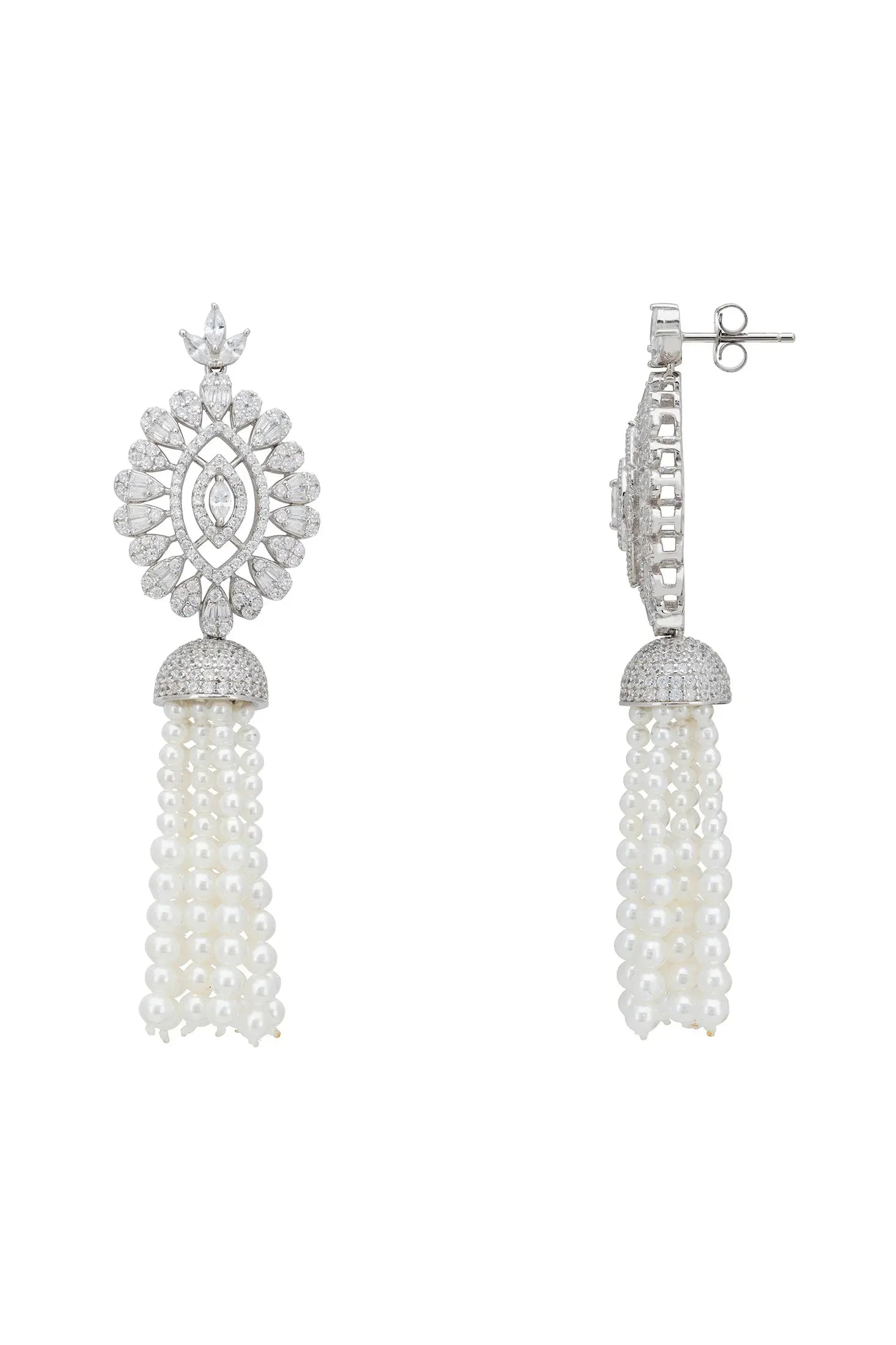 Push backing of the earrings.