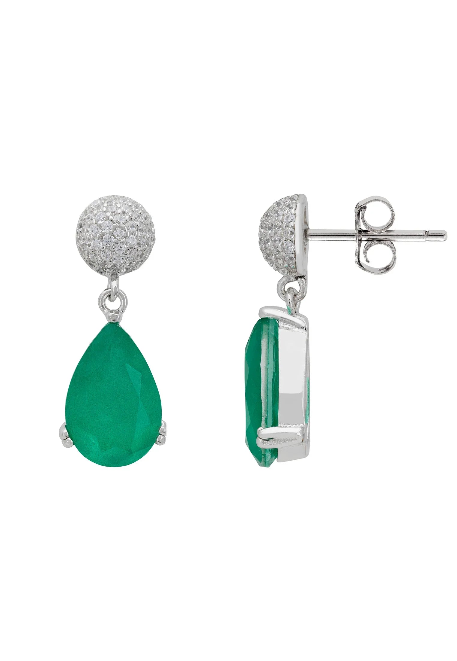 Push backing of the earrings.