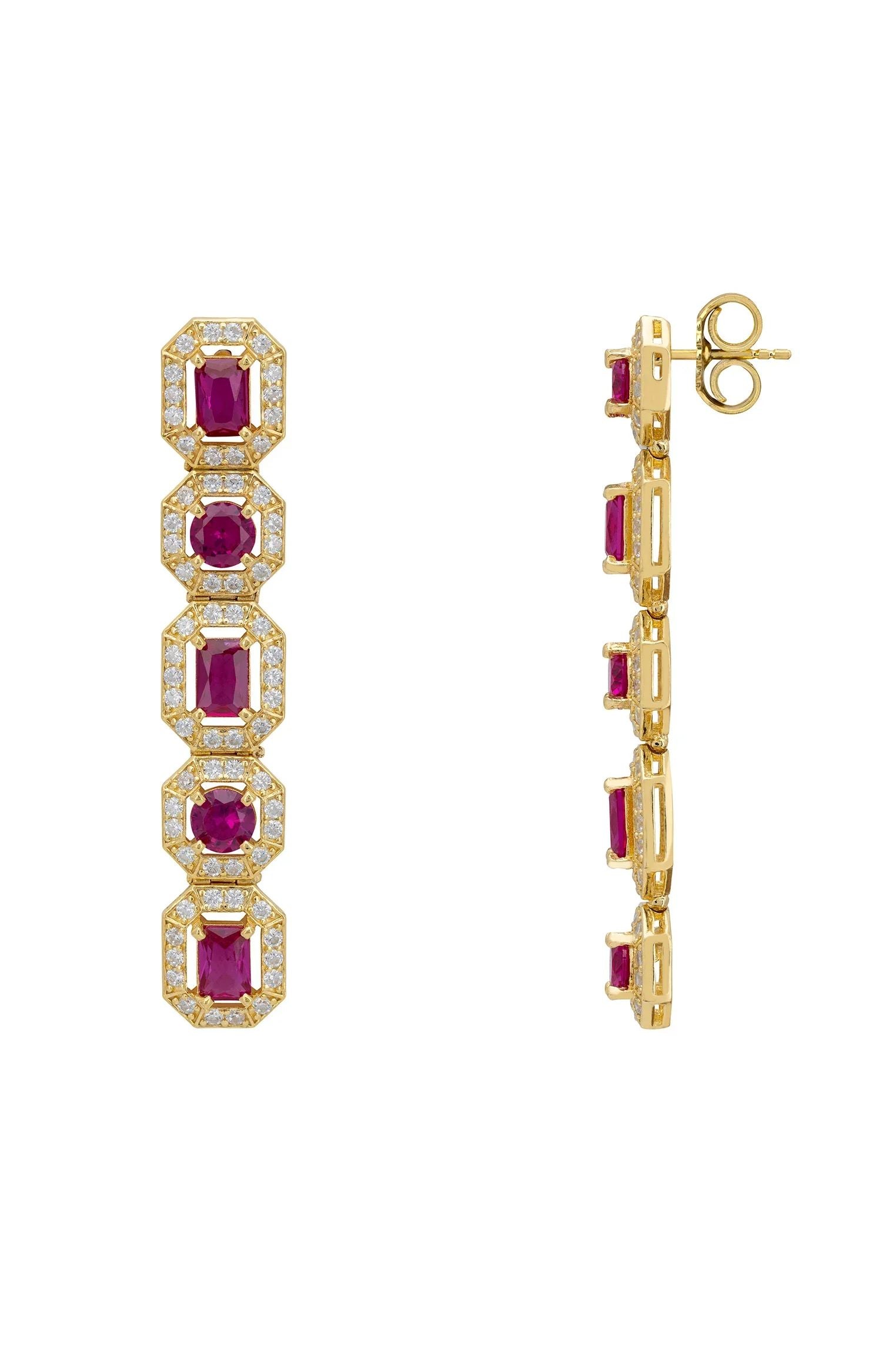 Push backing of the earrings.