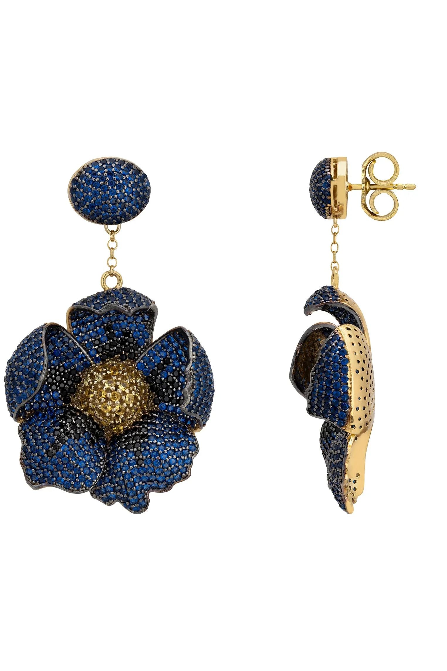 Push backing of the earrings.