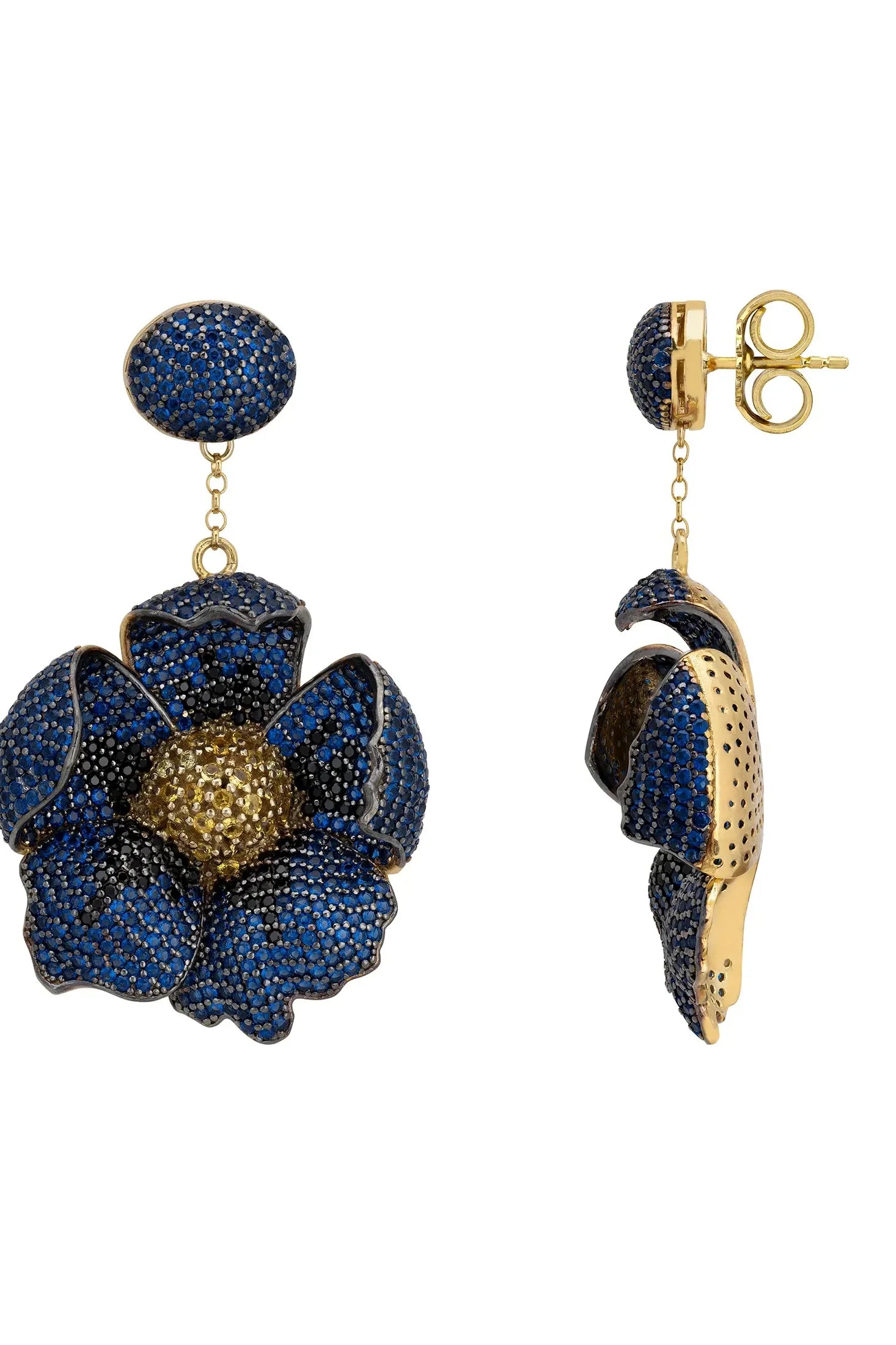 Push backing of the earrings.