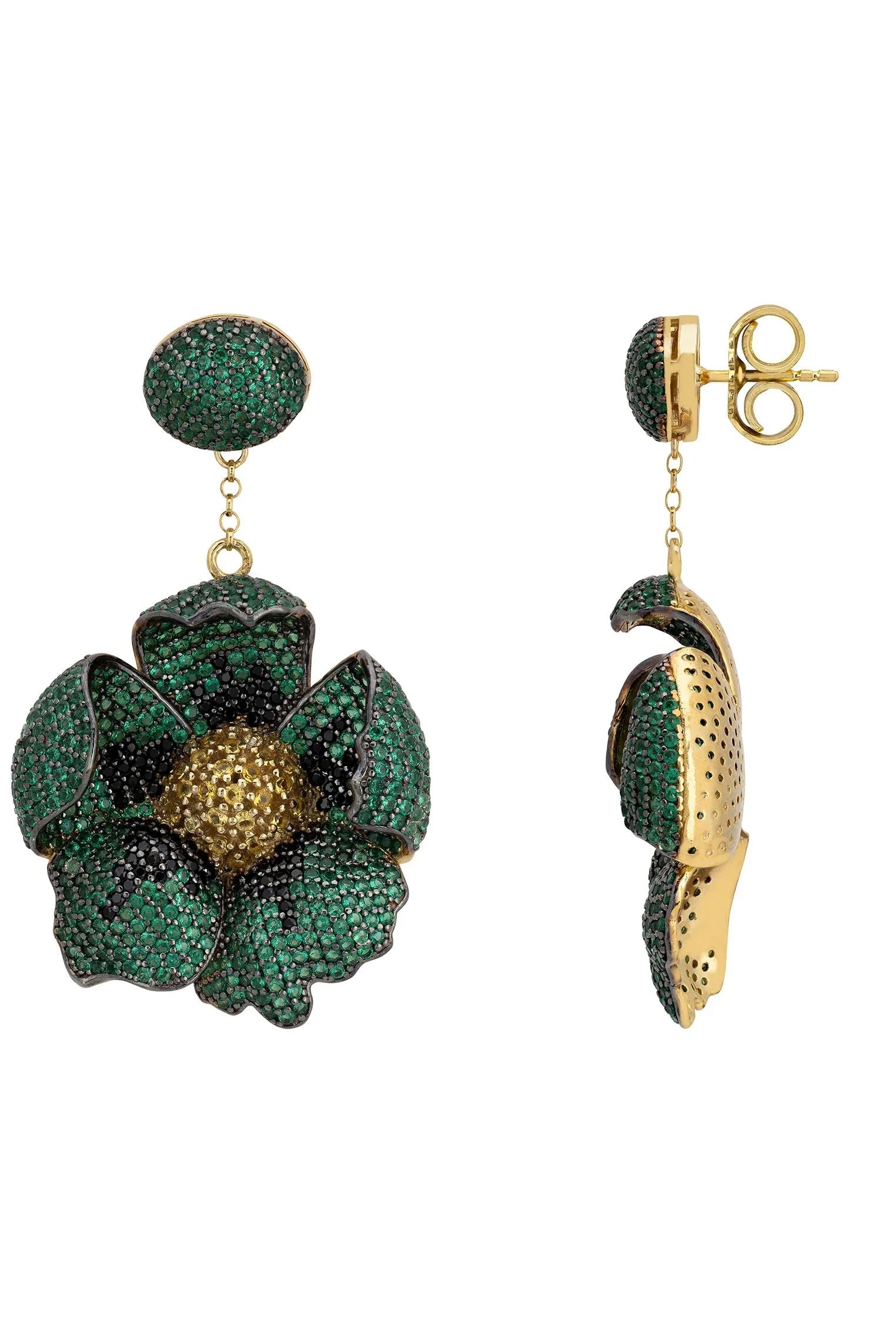 Push backing of the earrings.