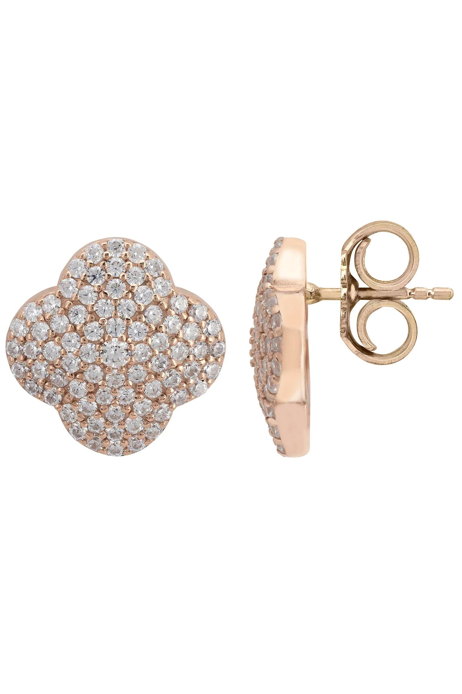 Push backing of the earrings.