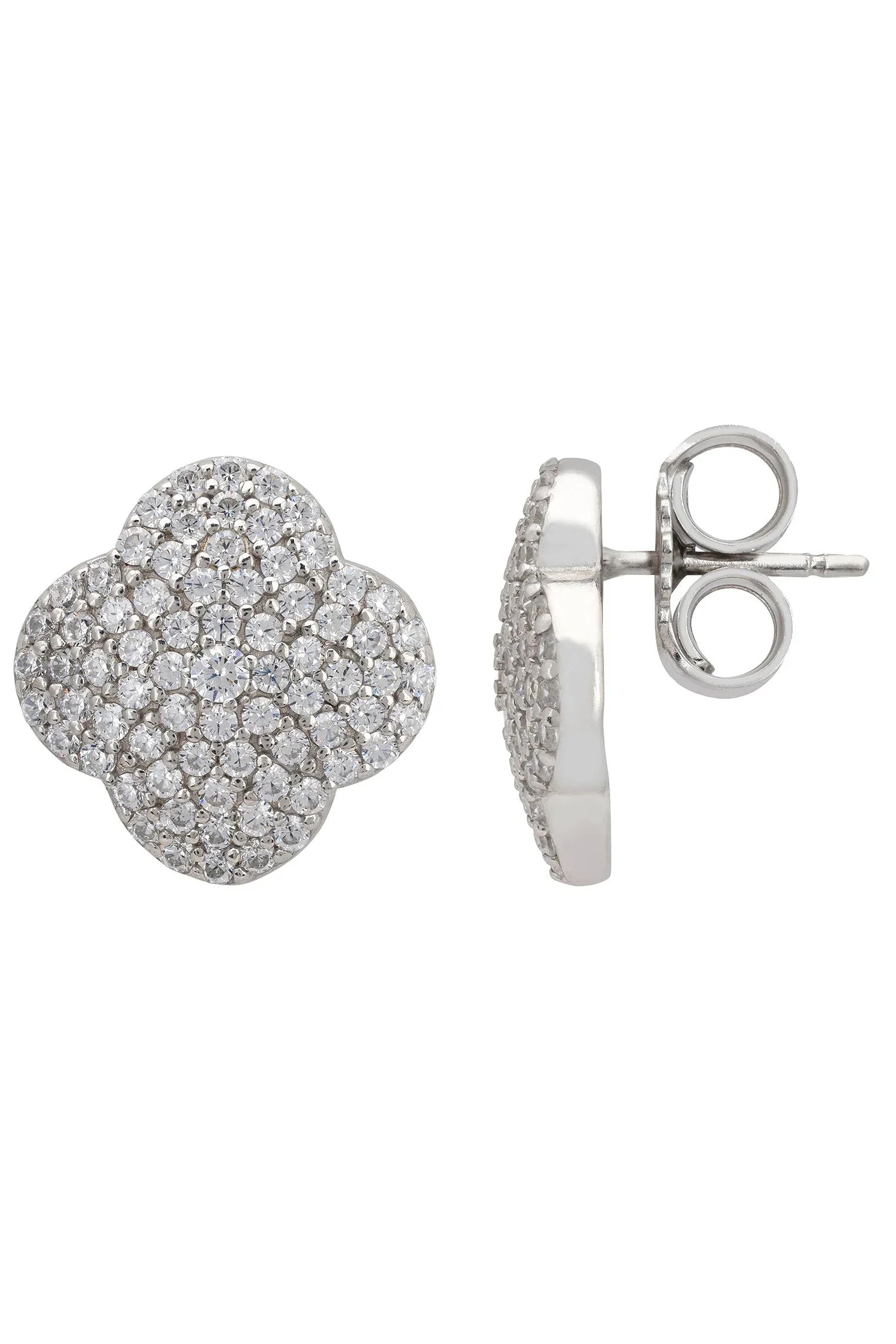 Push backing of the earrings.