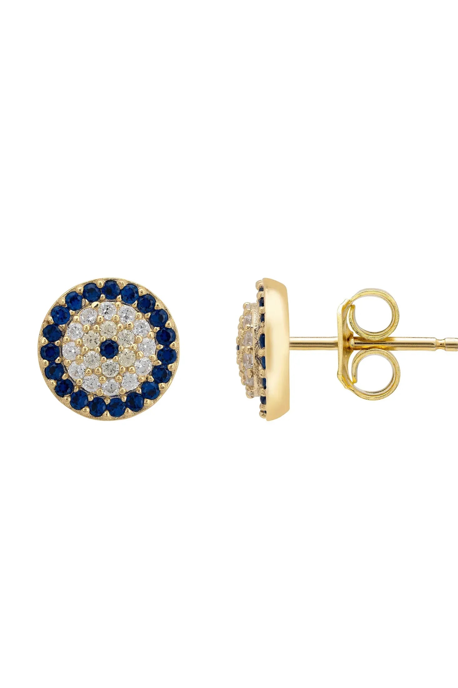 Push backing of the earrings.