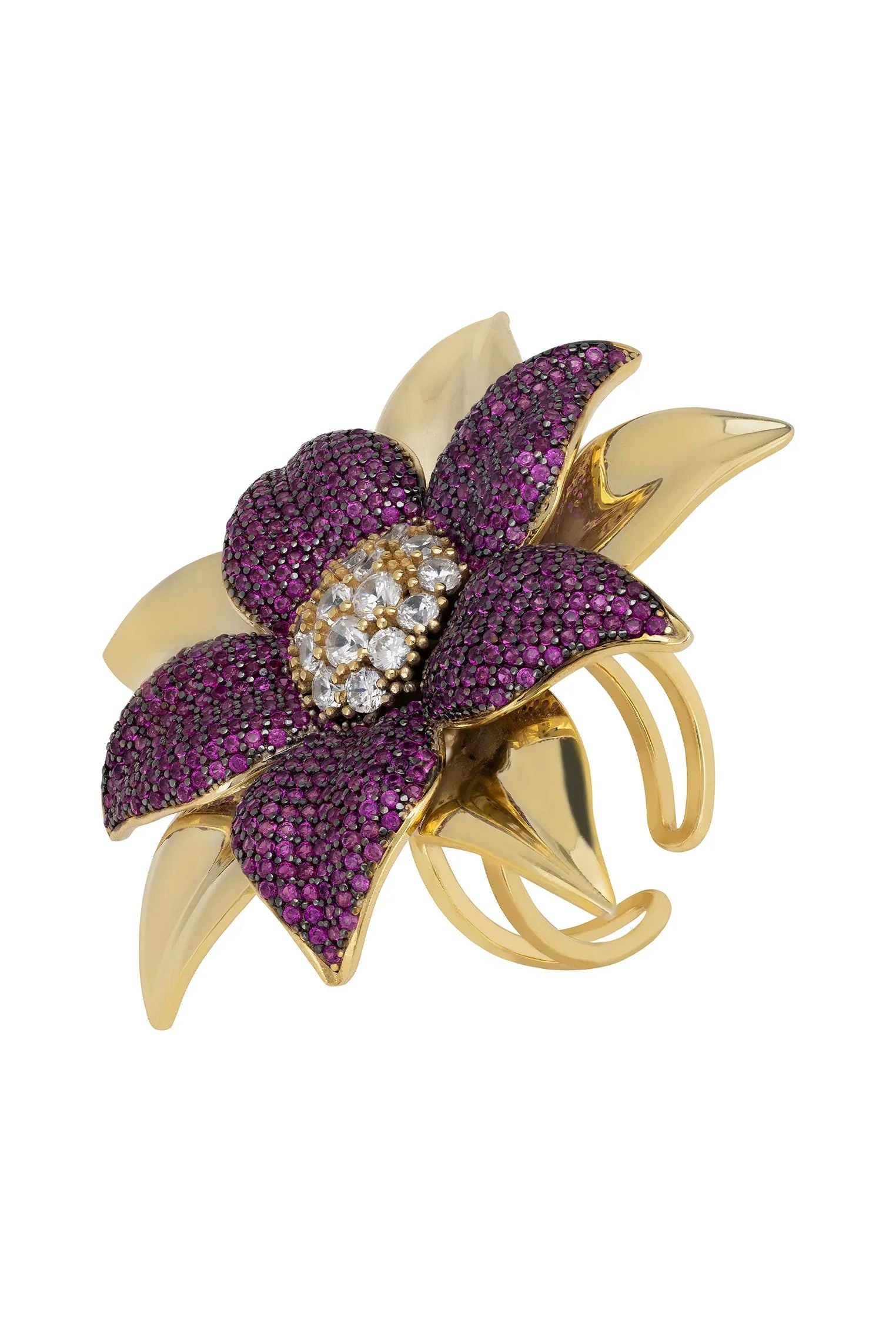 The adjustable band of the ring.