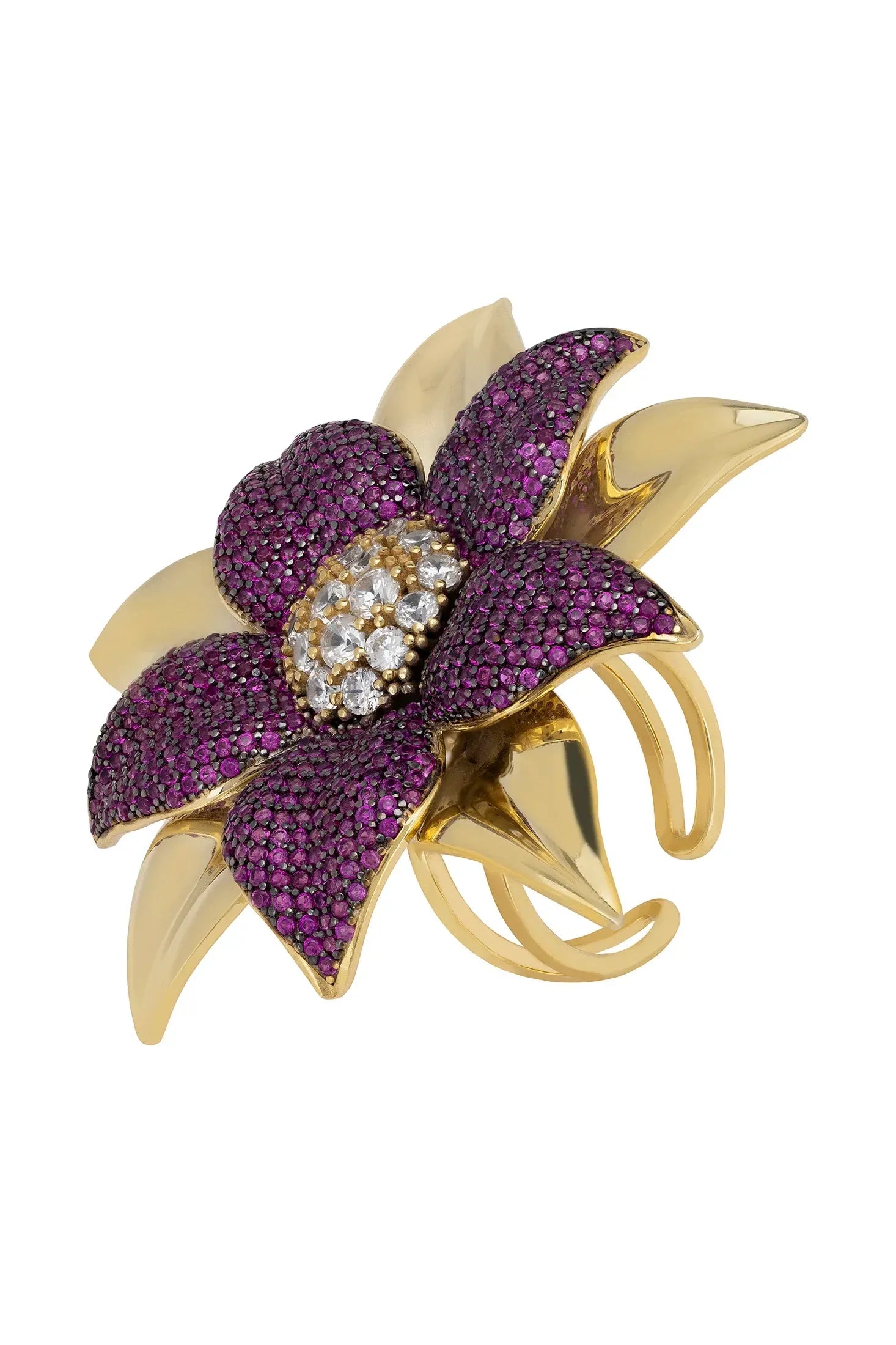 The adjustable band of the ring.