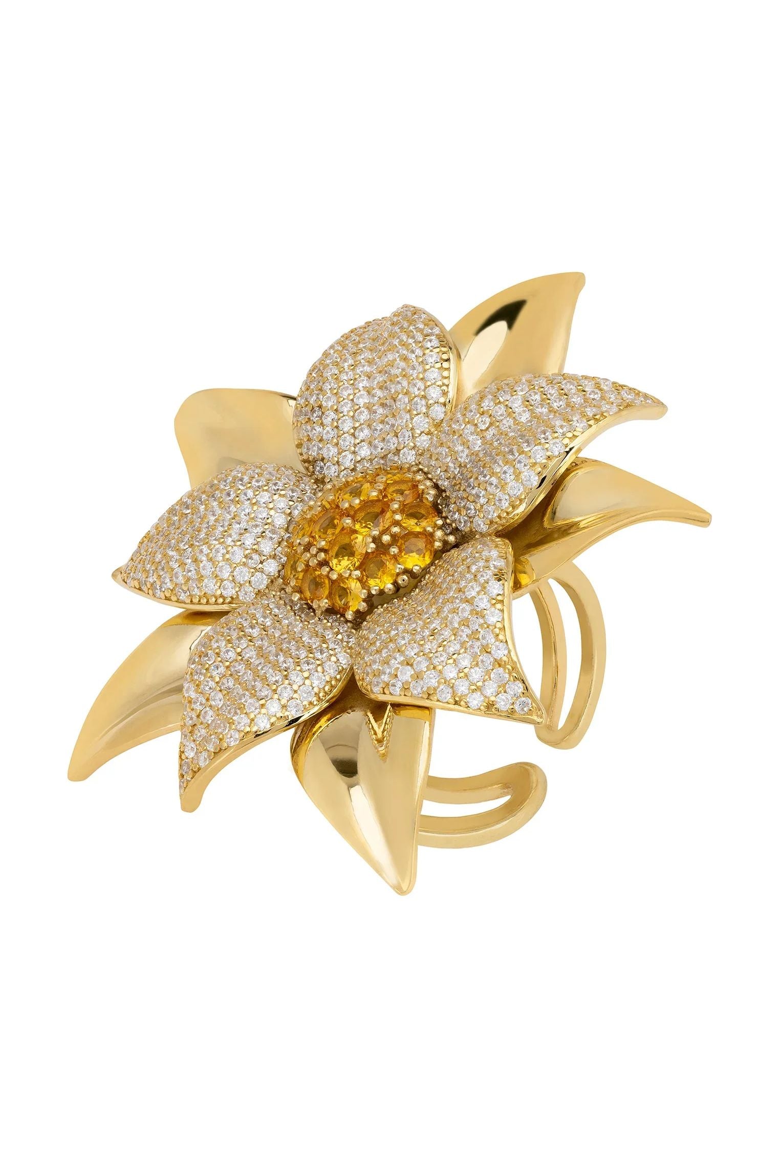 The adjustable band of the ring.