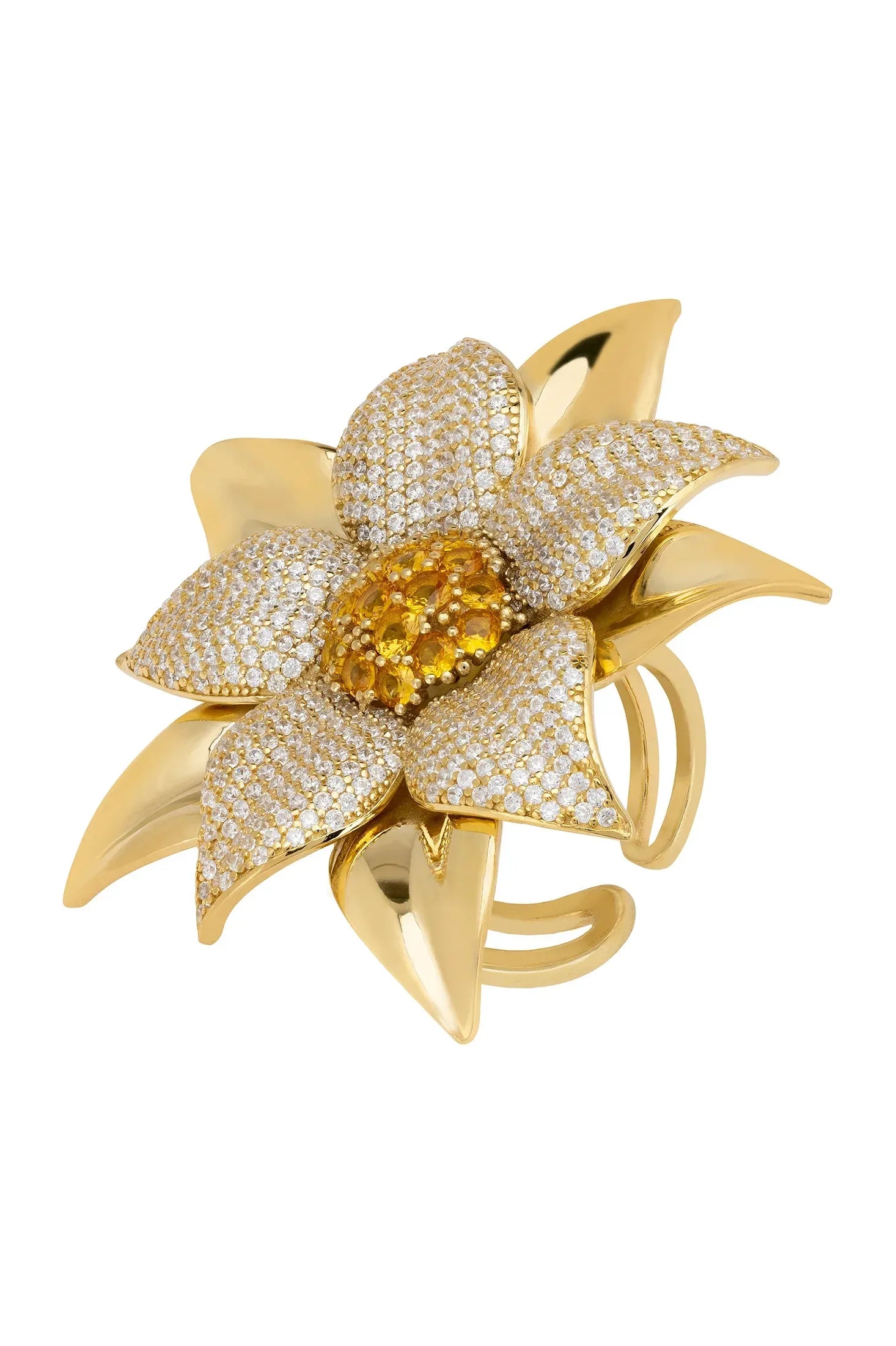 The adjustable band of the ring.