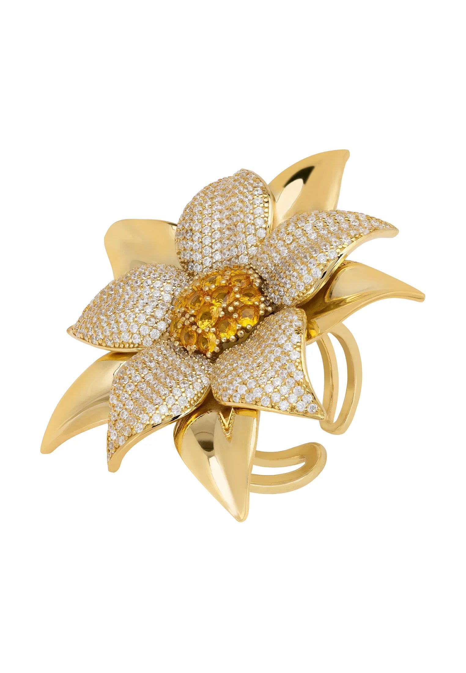 The adjustable band of the ring.
