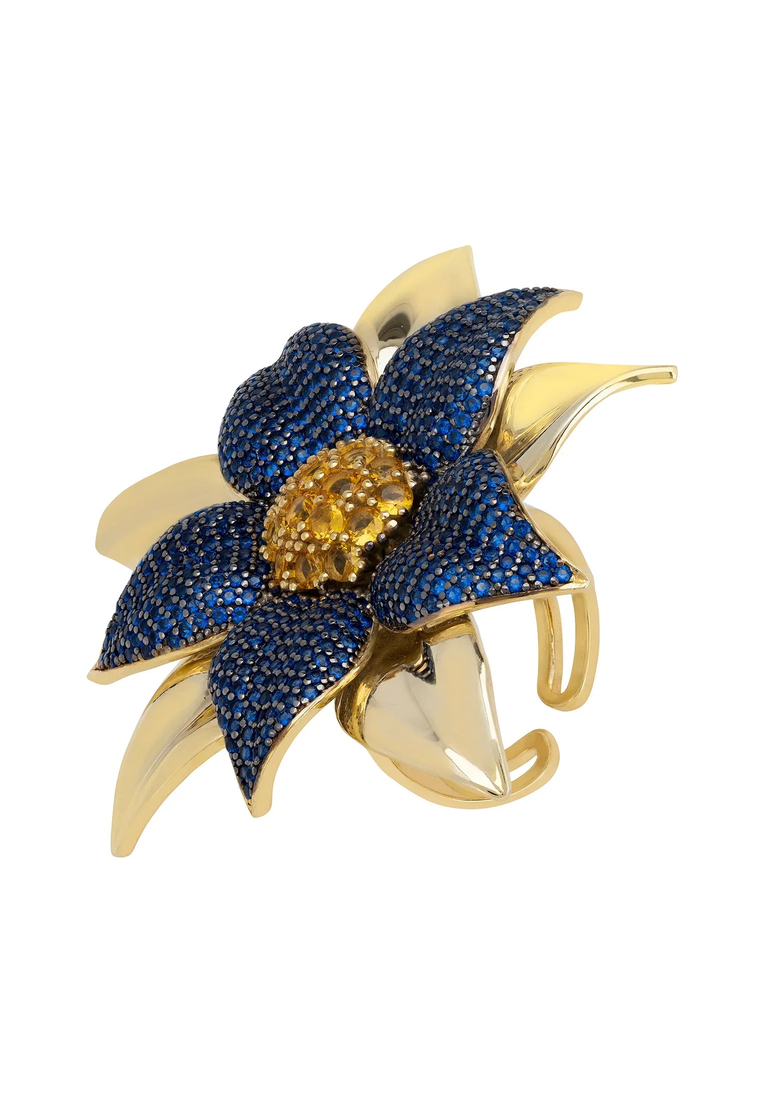 The adjustable band of the ring.