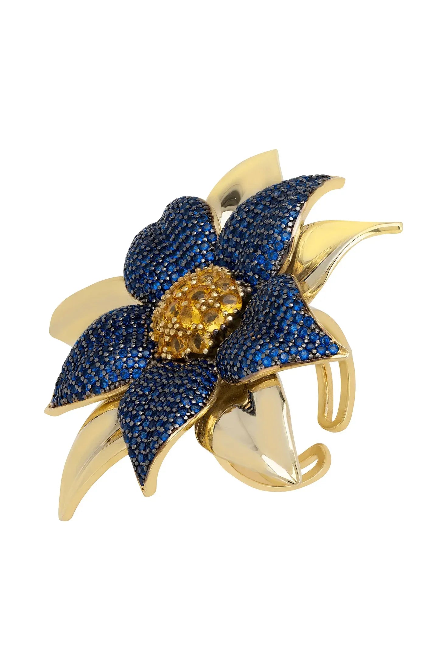 The adjustable band of the ring.