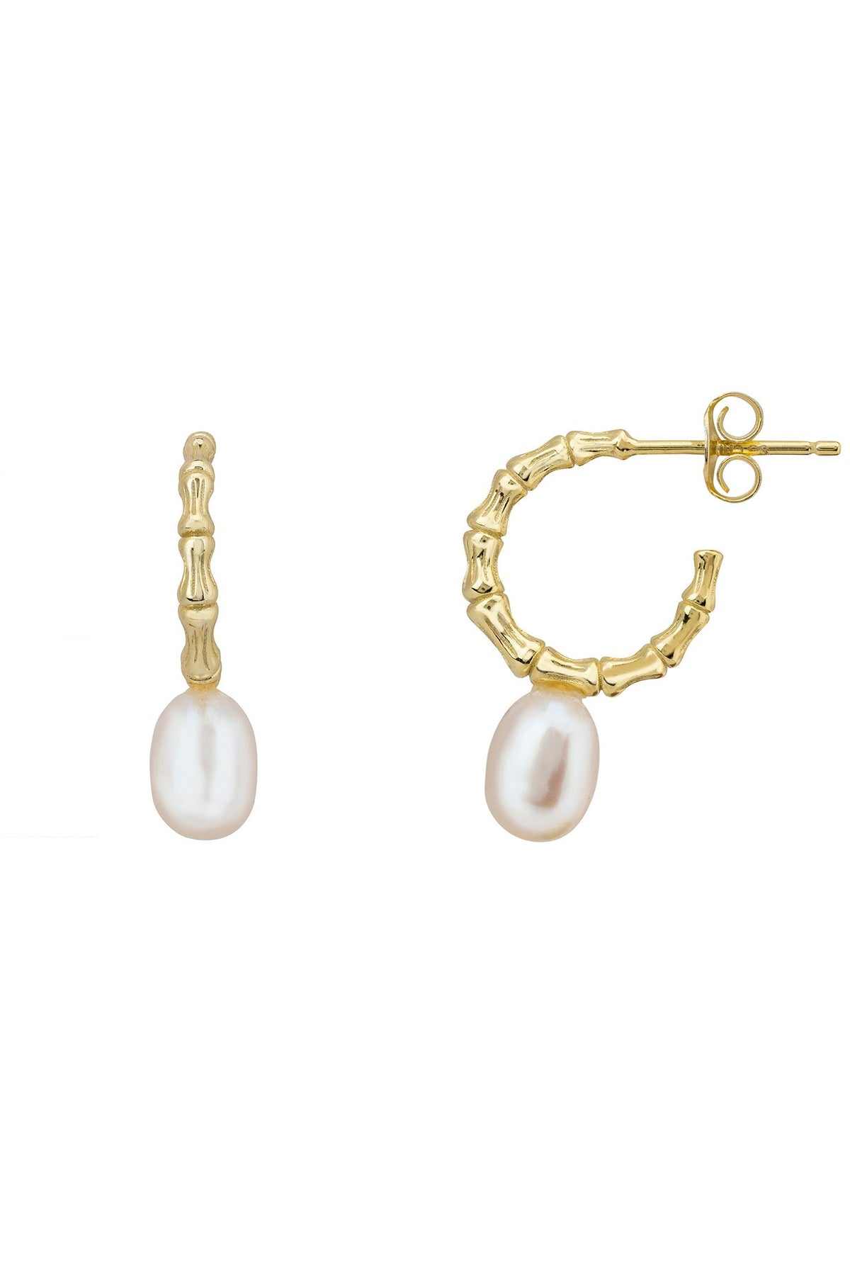 Push backing of the earrings.
