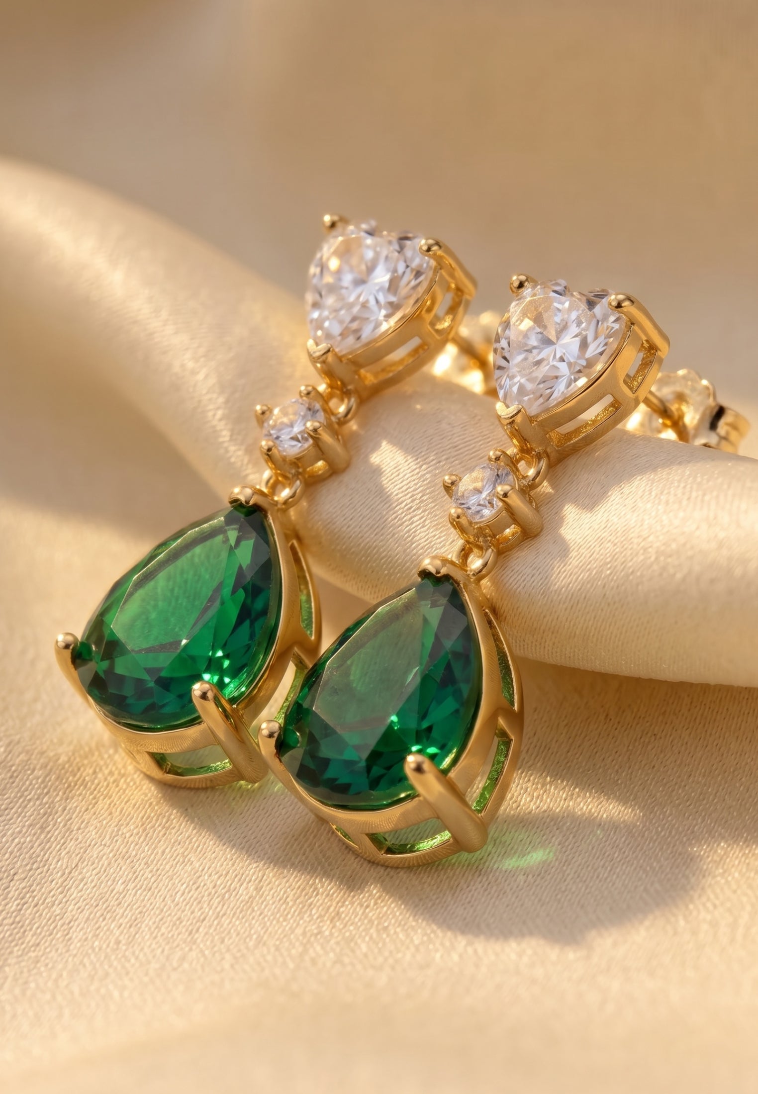 Irina Paraiba Tourmaline Teardrop Earrings Gold