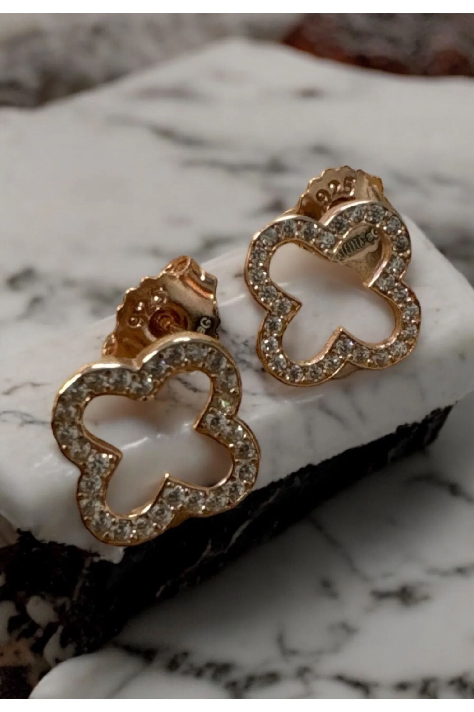 Still life of the earrings.