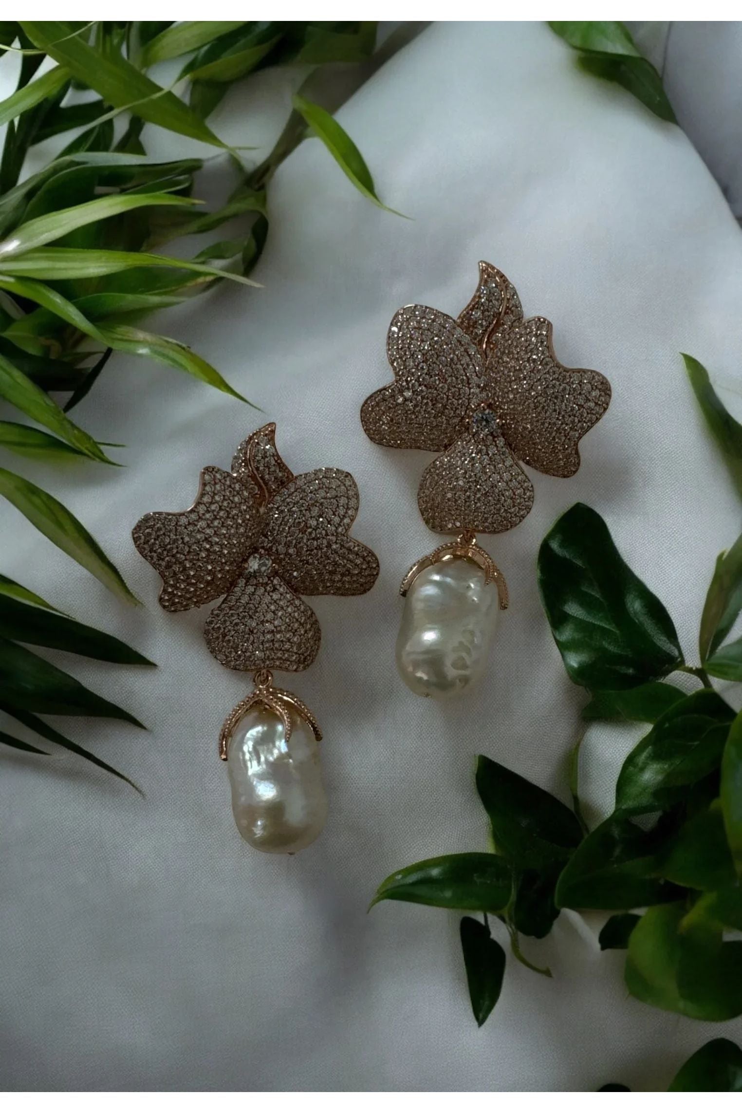 Still life of the earrings.