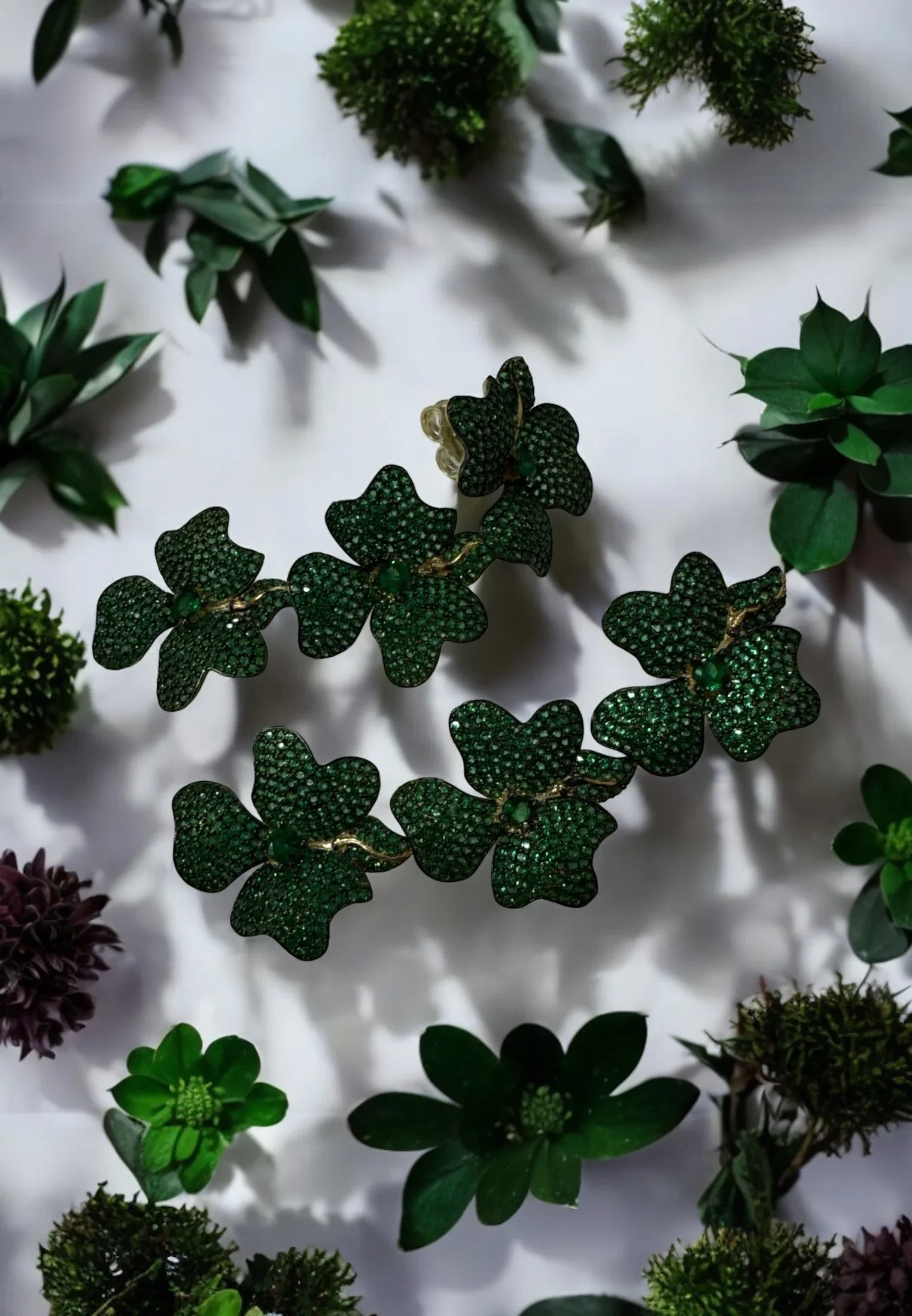 Still life of the earrings.