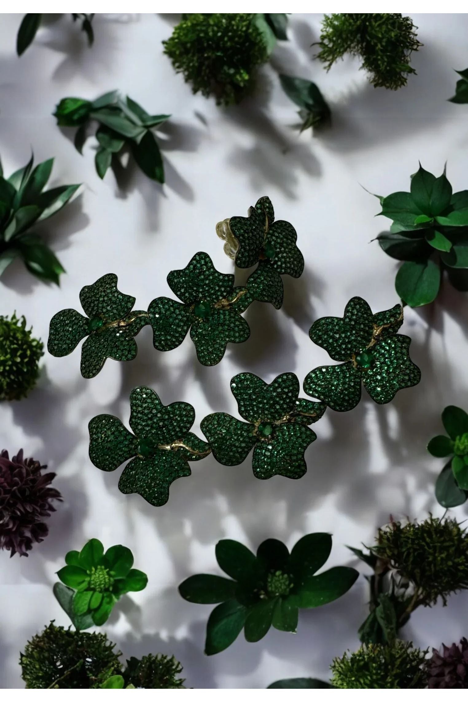 Still life of the earrings.