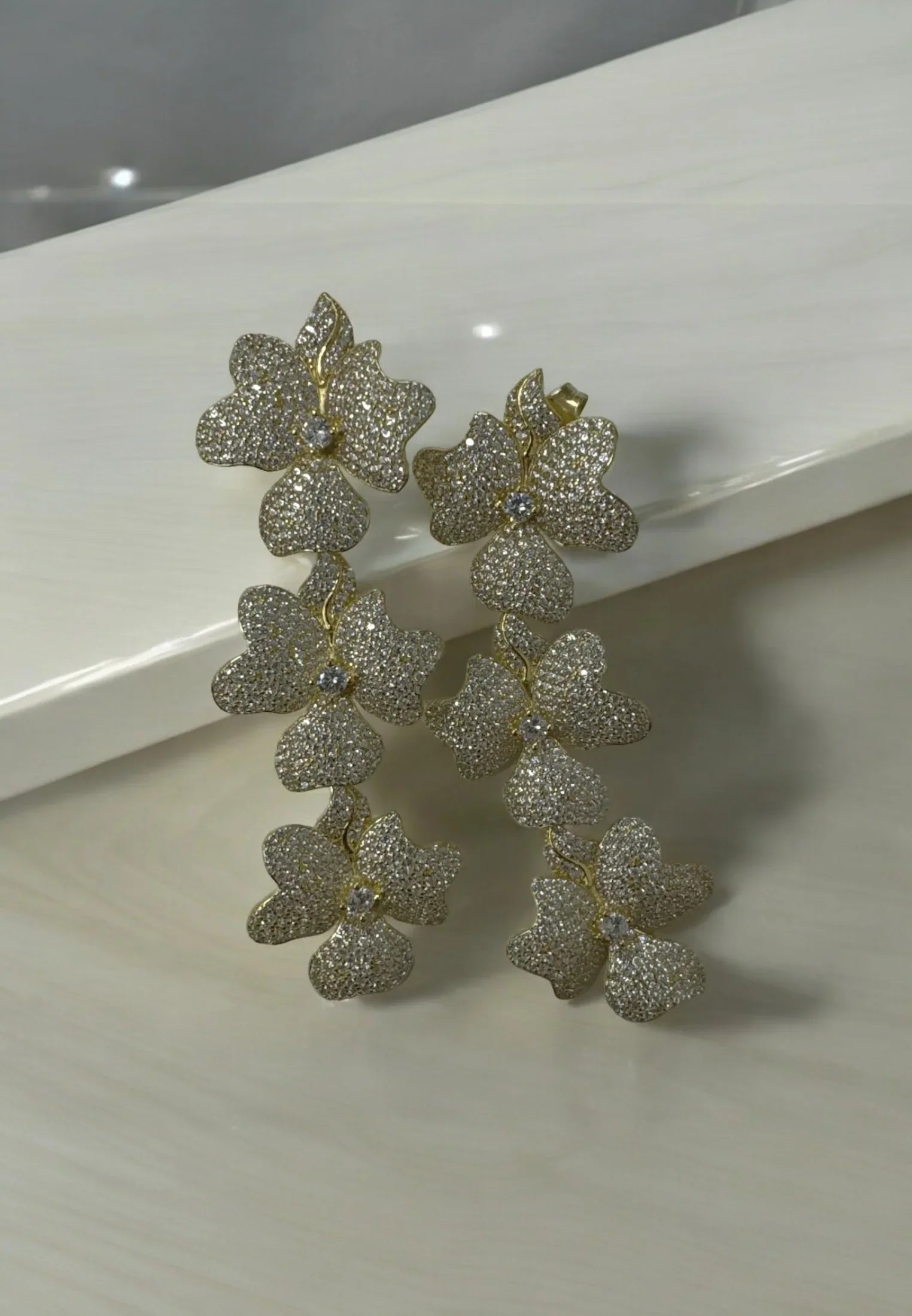 Still life of the earrings.