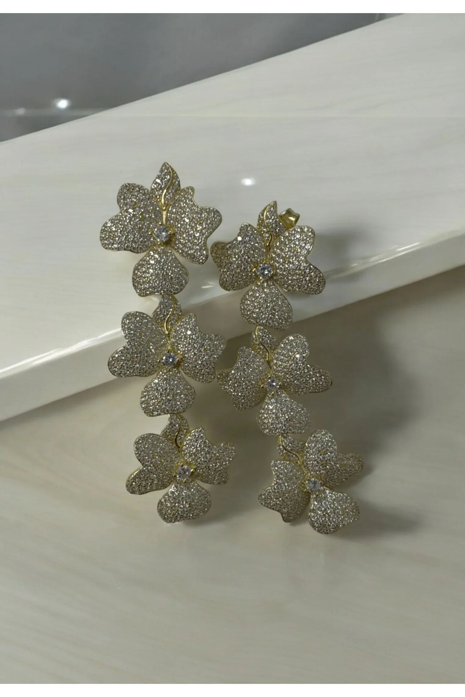 Still life of the earrings.