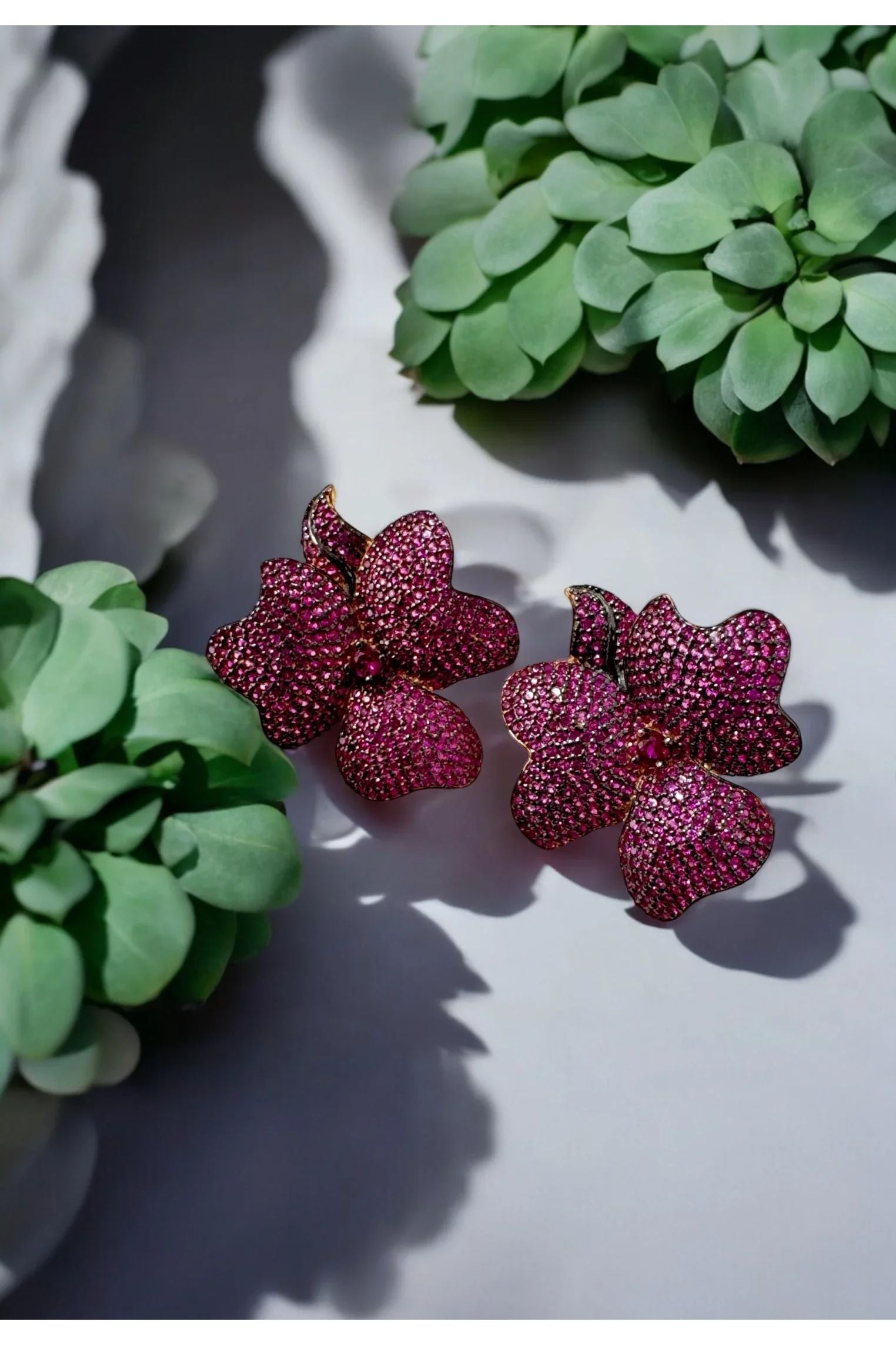 Still life of the earrings.