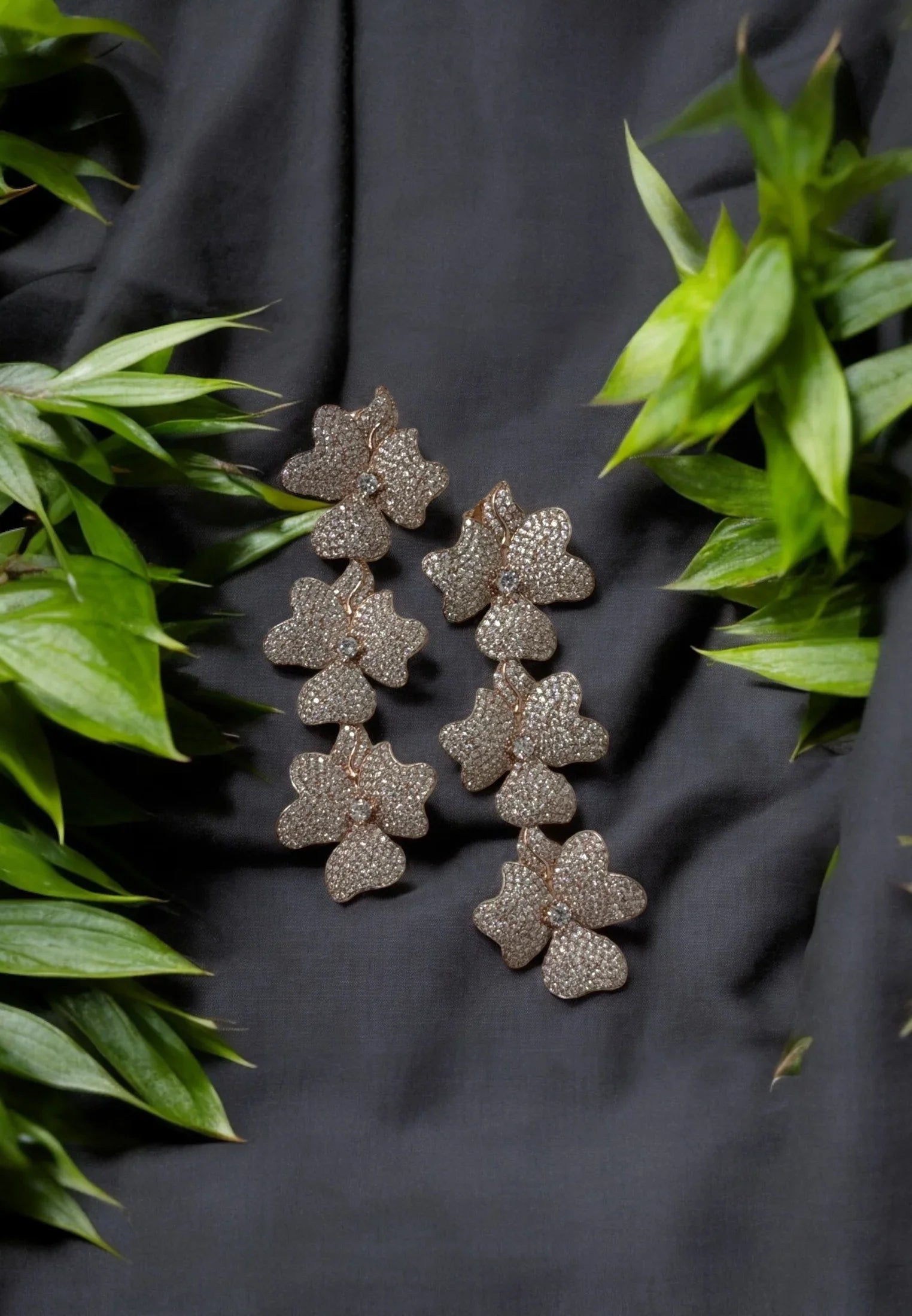 Still life of the earrings.