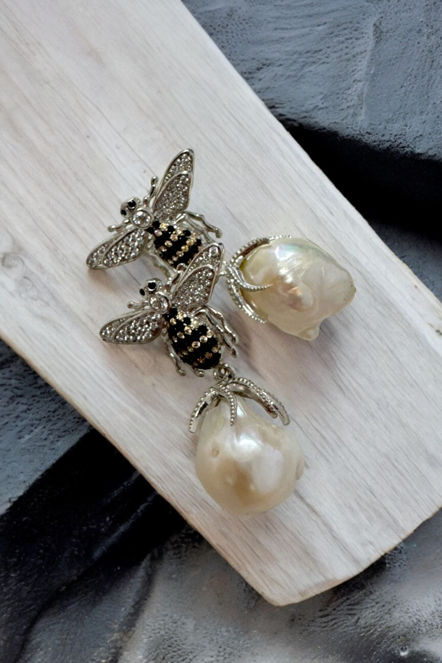 Still life of the earrings.