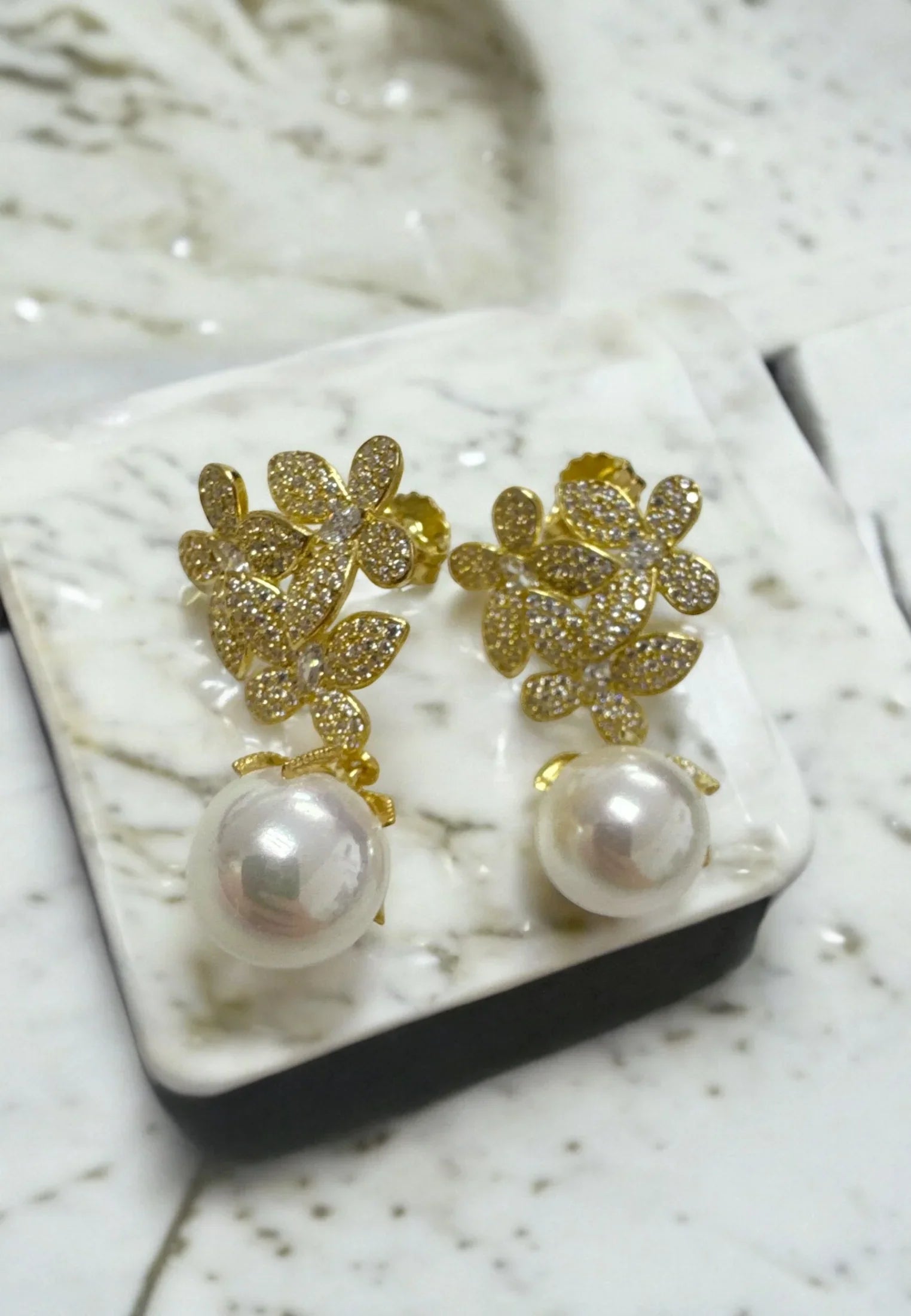 Still life of the earrings.