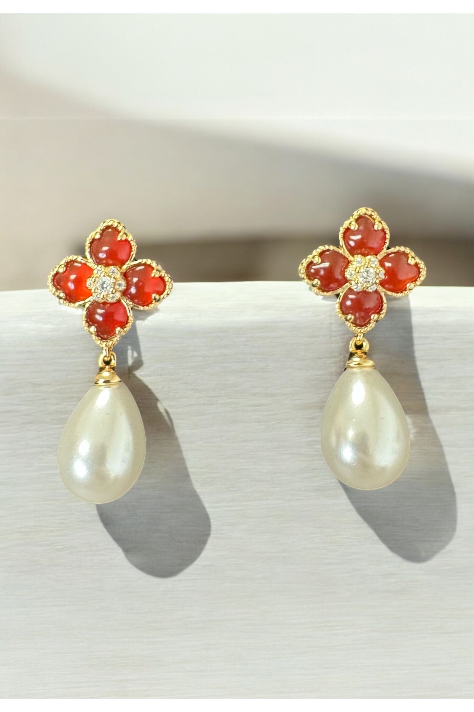 Still life of the earrings.