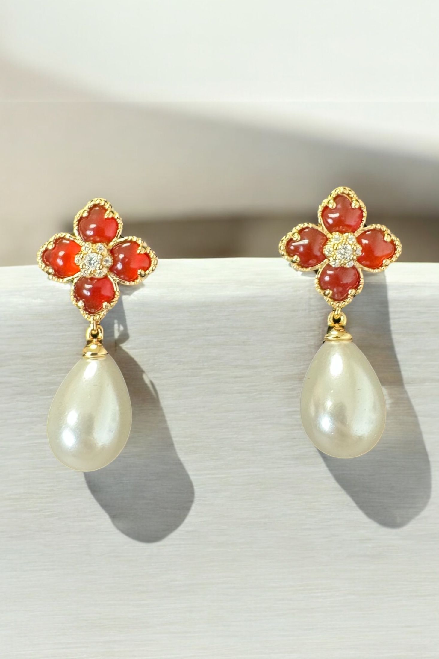 Still life of the earrings.