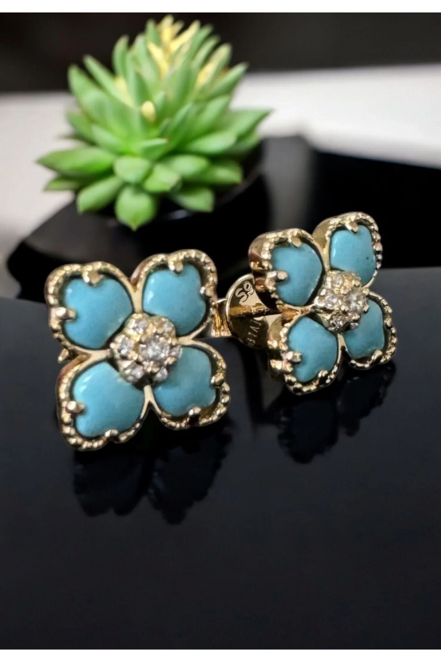 Still life of the earrings.