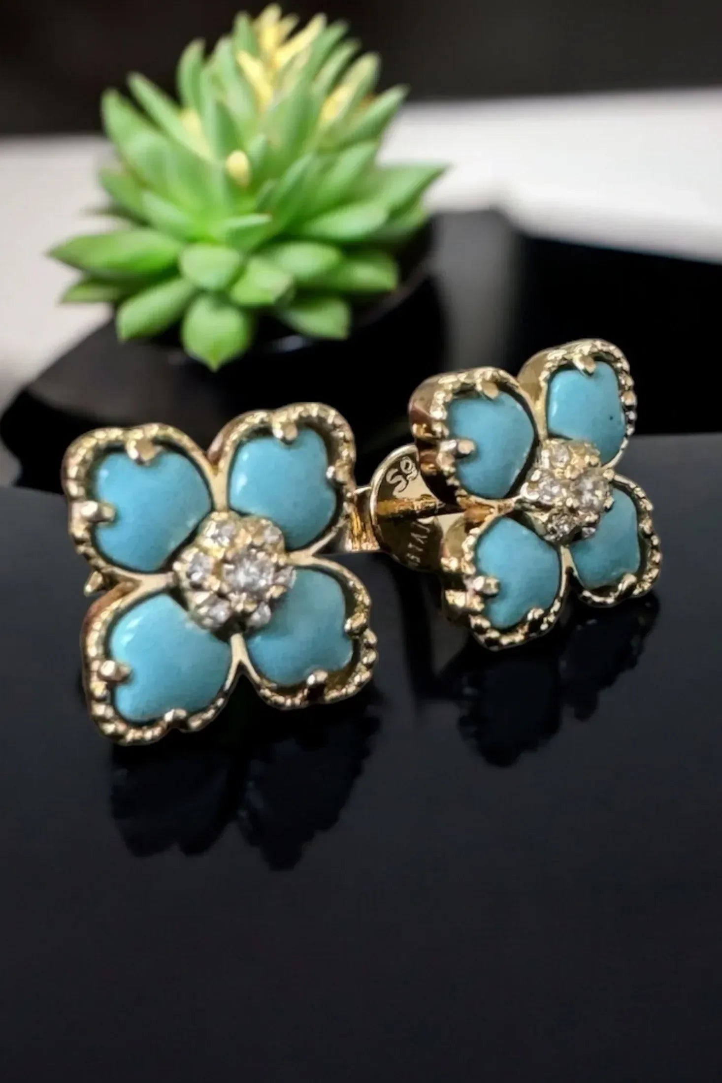 Still life of the earrings.