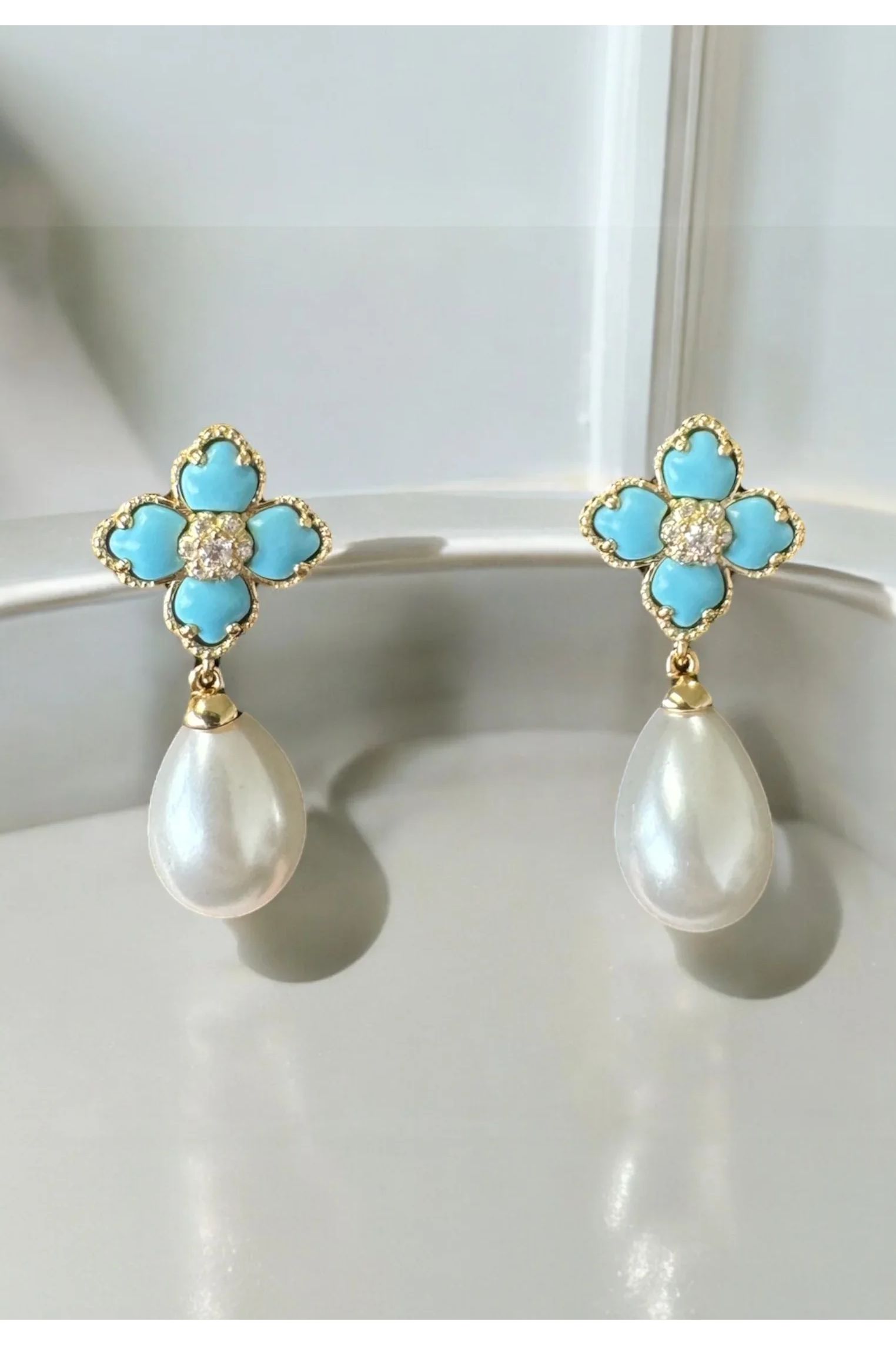 Still life of the earrings.