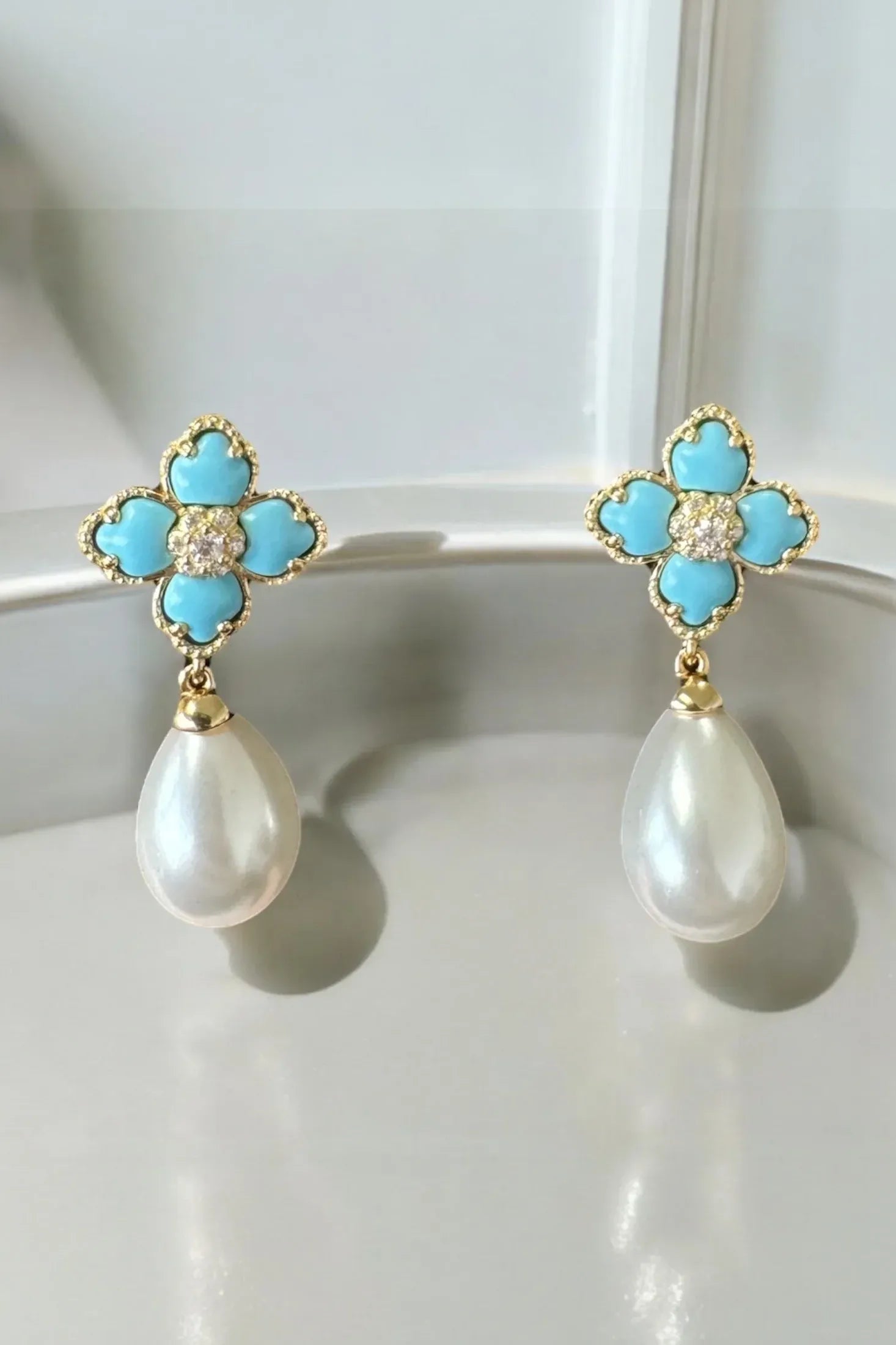 Still life of the earrings.