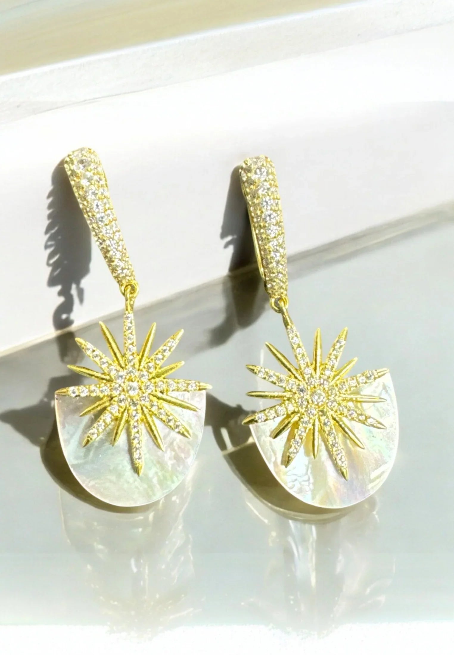 Still life of the earrings.