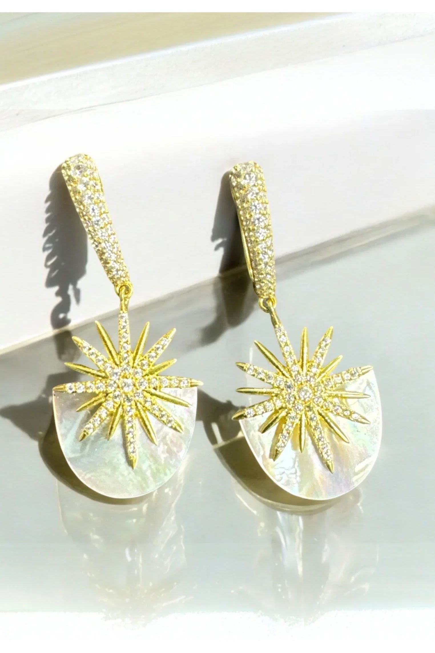 Still life of the earrings.