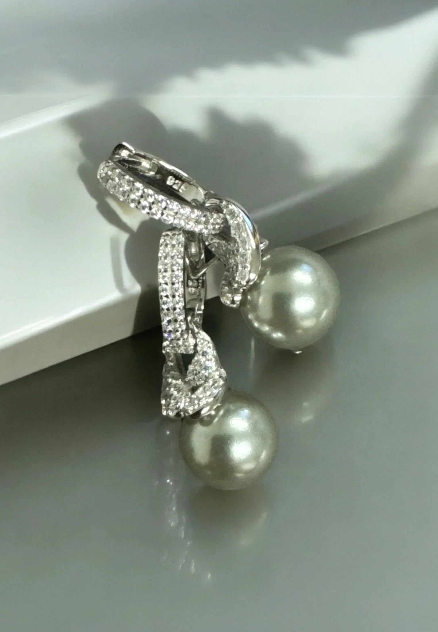 Still life of the earrings.