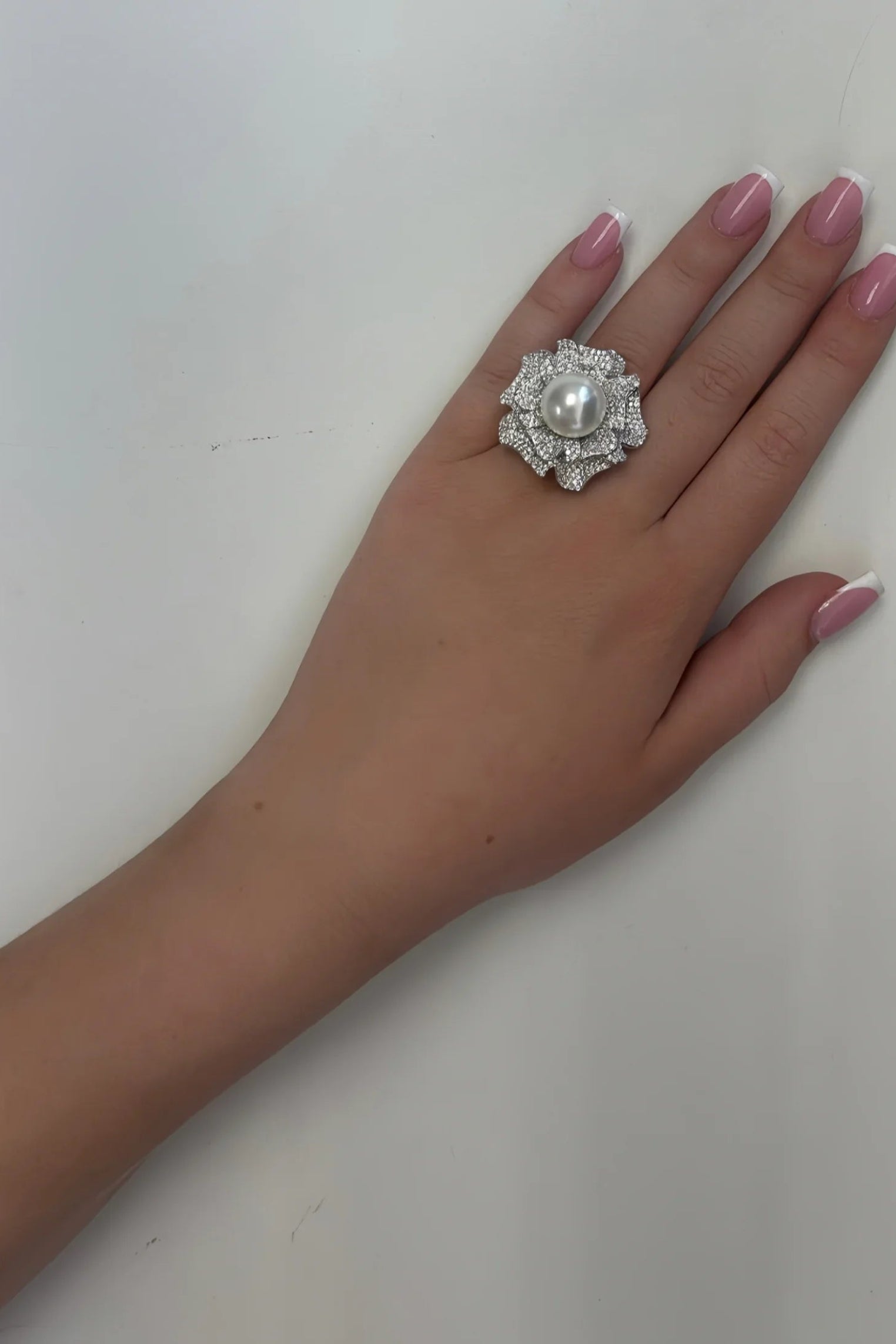 The ring on a hand model.