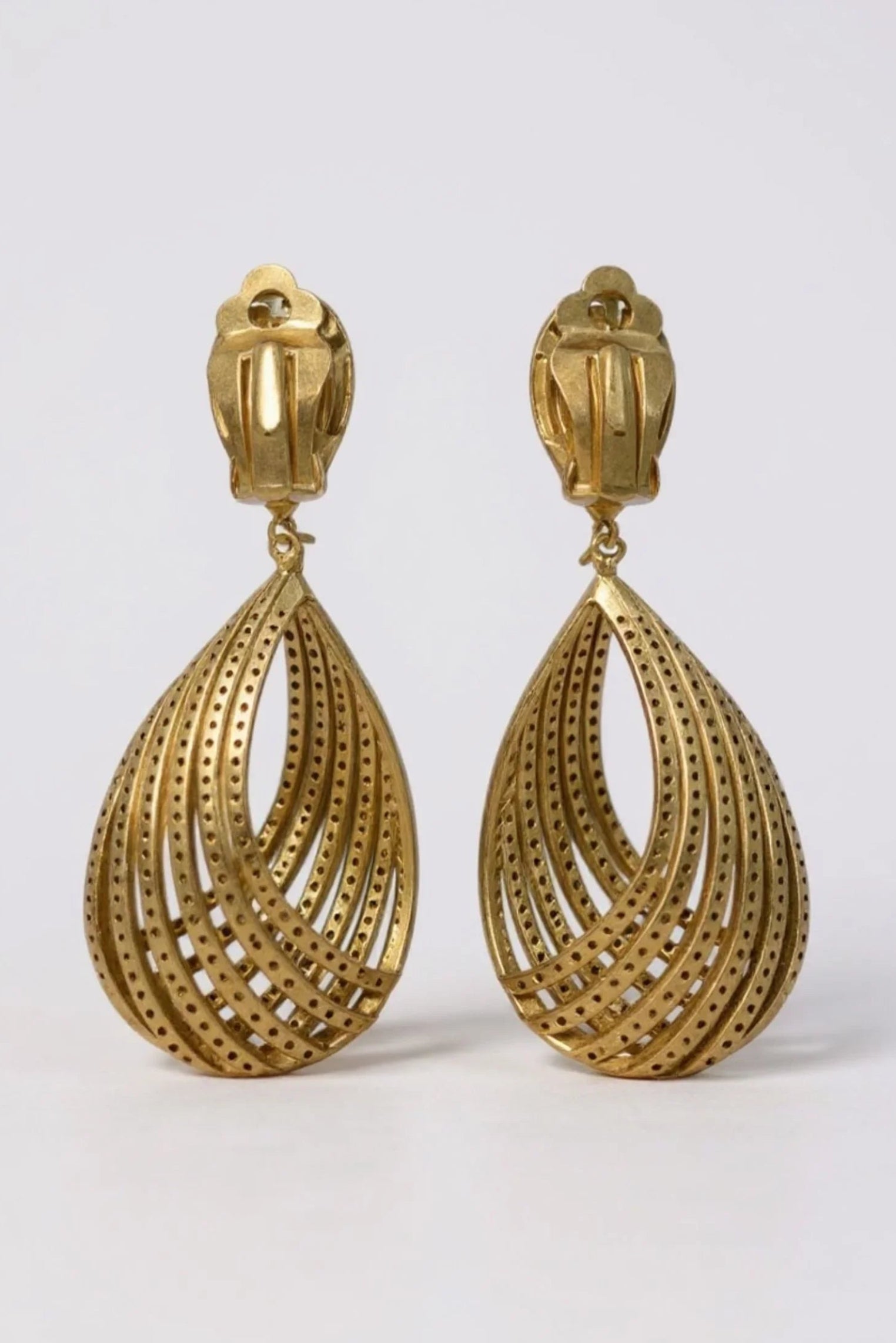 Clip-on backing of the earrings.