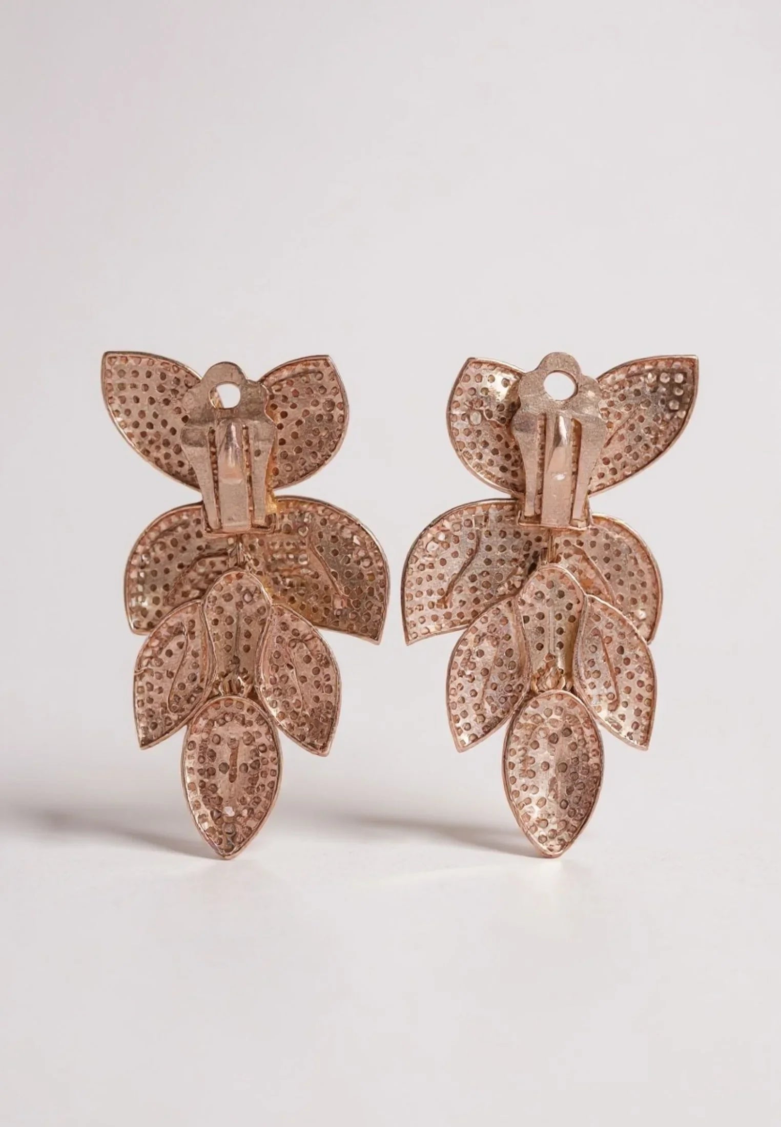 Clip-on backing of the earrings.